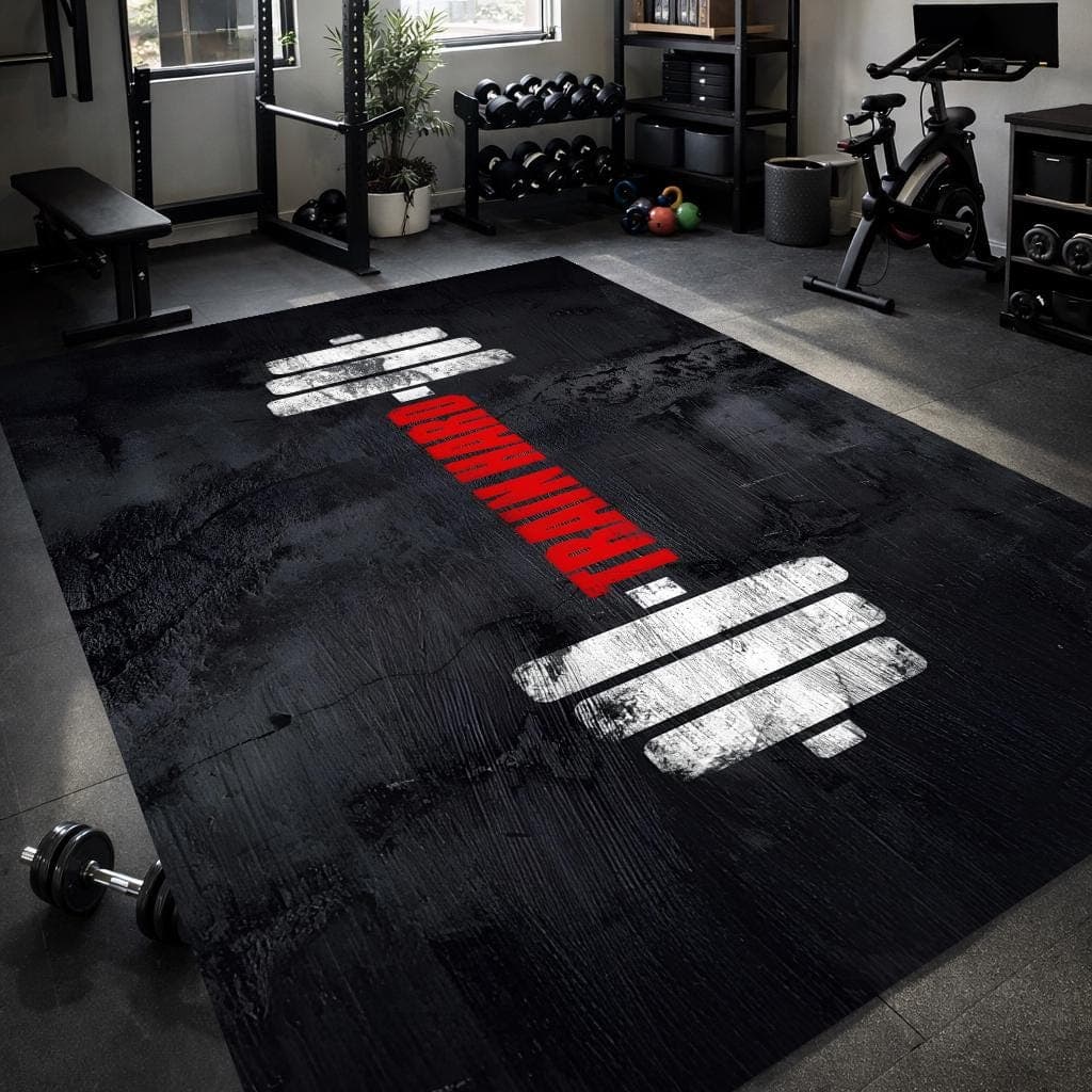 Train Hard Workout Rug Motivational Gym Decor - image 5