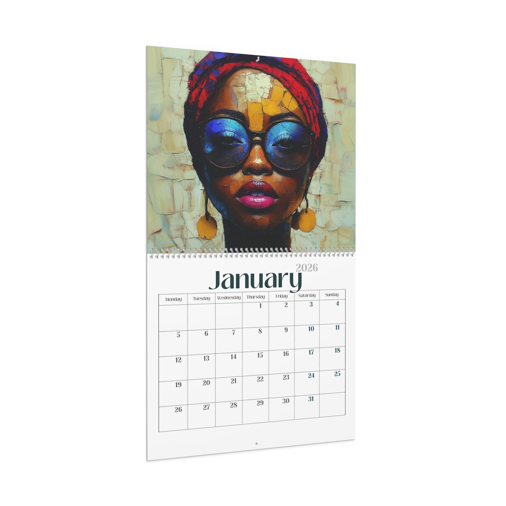 2026 African Culture Wall Calendar, Ethnic Art Style Calendar, Tribal Design, Afrocentric Home Decor, African Heritage Gift, Black History - image 4
