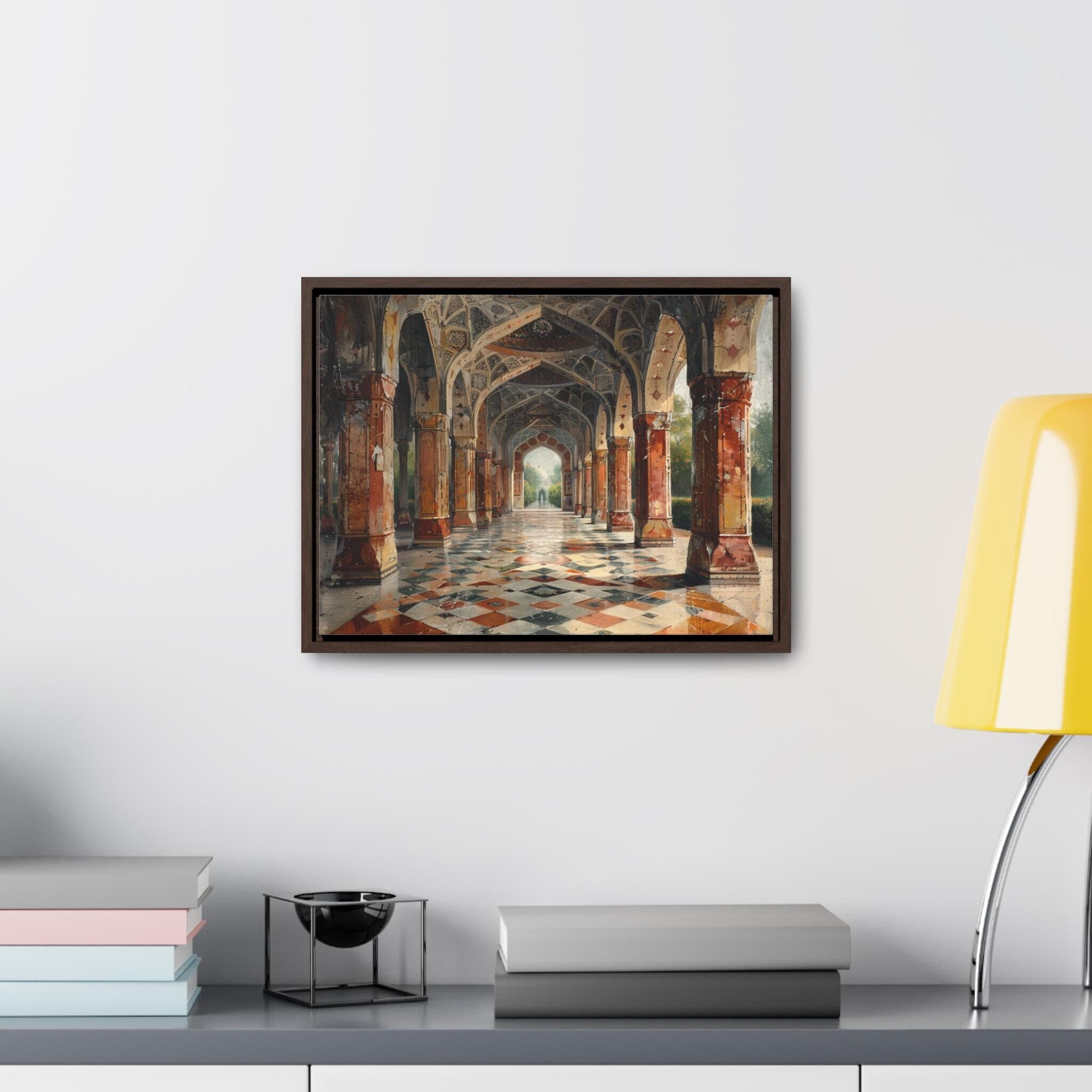 Mughal Style Art - Digital Download Only - Afghan Pakistani Indian Subcontinent Persian Palace Oil Painting, Royal Wall Print Poster