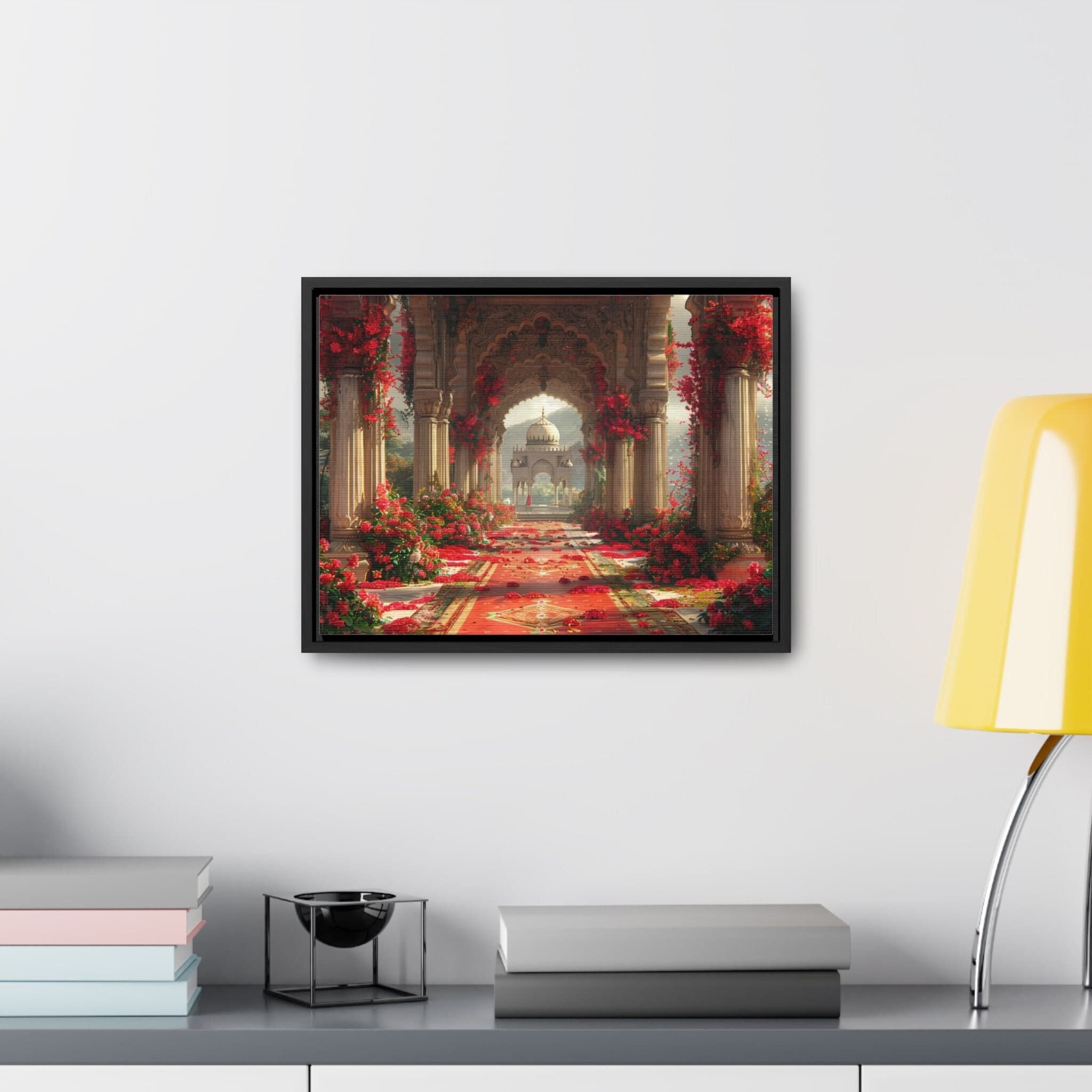 Persian Palace Mughal Art - Digital Download Only - Pakistani Indian Subcontinent Persian Palace Oil Painting, Mughal Style Art
