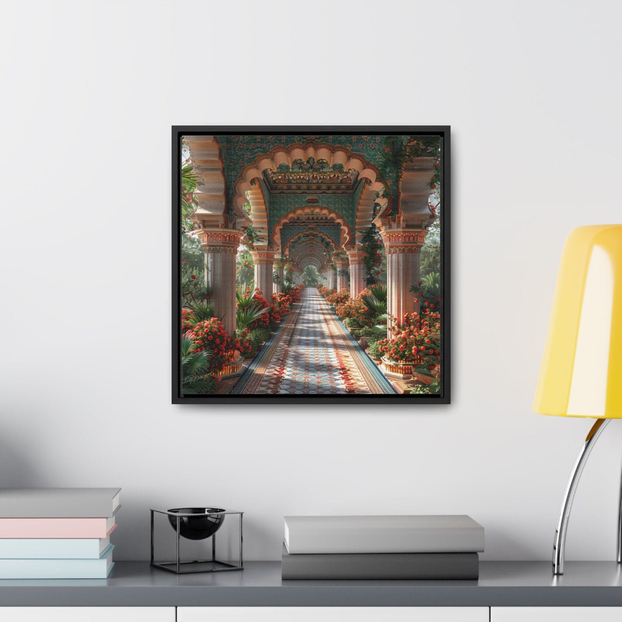 Mughal Style Art Palace Painting, Digital Download Only, Mughal Palace Afghan Pakistani Indian Subcontinent Persian Wall Print Poster