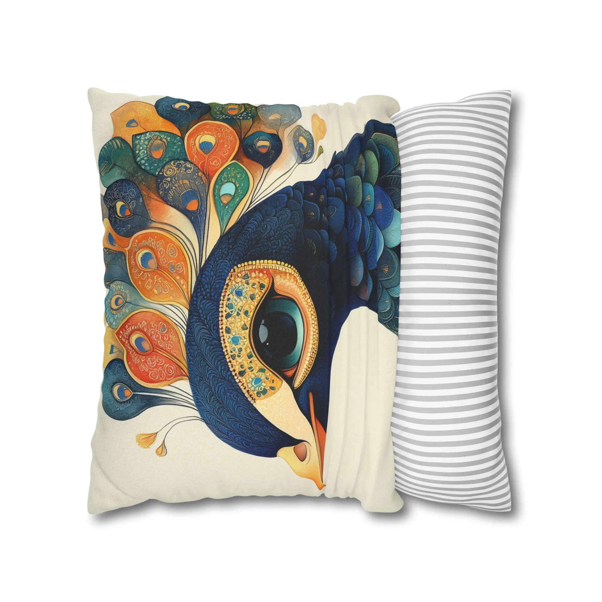 Peacock Pillowcase - Ethnic Traditional Desi Pakistani Indian Morni Art Throw Pillow Cover Gift for Her Boho Decor Seasonal Design Riwaj Art - image 5