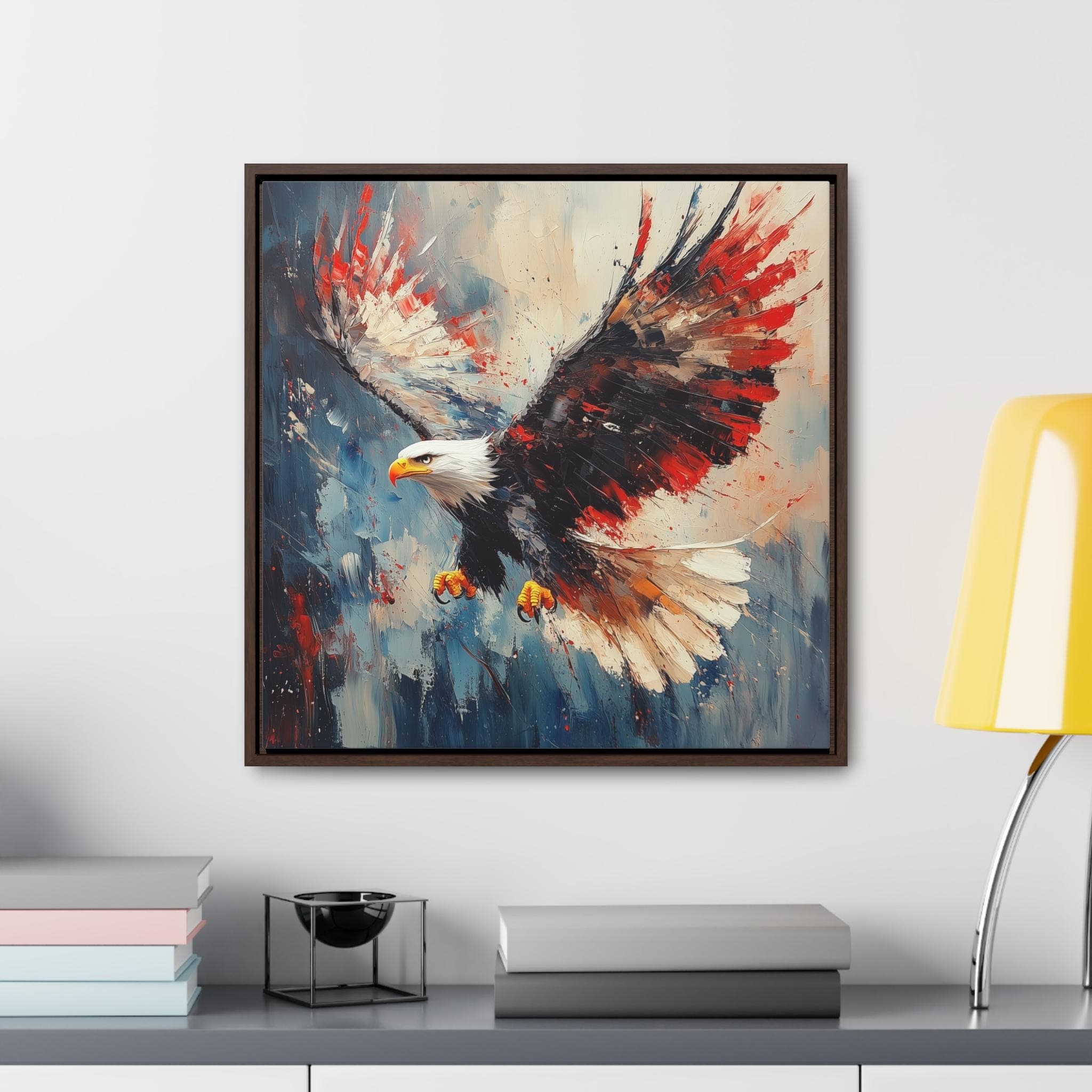 American Bald Eagle 4th of July Digital Wall Art Print, Independence day Decor Print Modern Summer Holiday Gift, USA Patriotic festive Cozy
