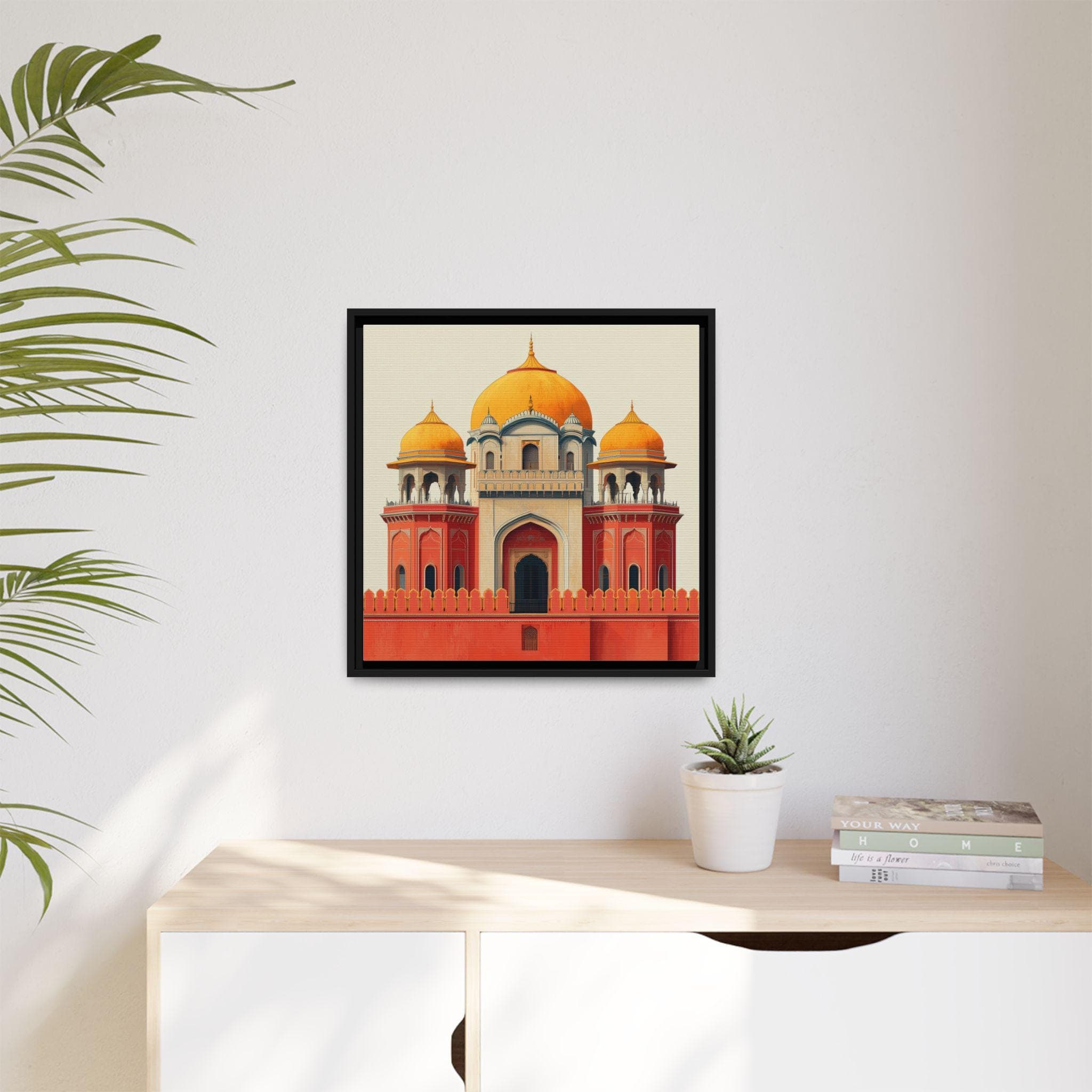 Mughal Style Palace Painting Framed Wall Art Afghan Pakistani Indian Southasian Persian Print Poster Islamic decor Lahore Delhi Jaipur desi