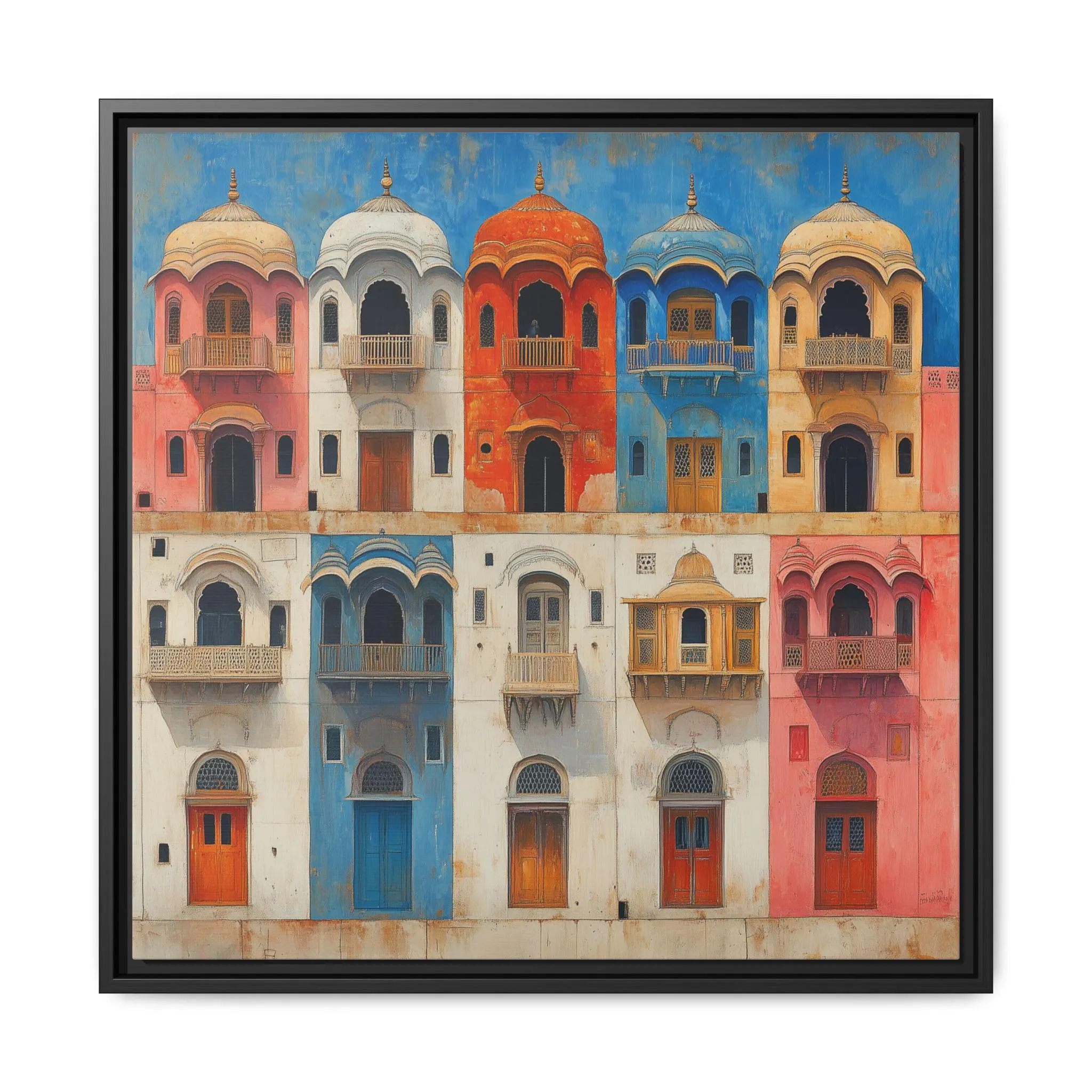 Indian Traditional Jharoka Digital Wall Art Pakistani Indian Desi Subcontinent Persian Afghan Southasian style decor window mughal Riwaj art
