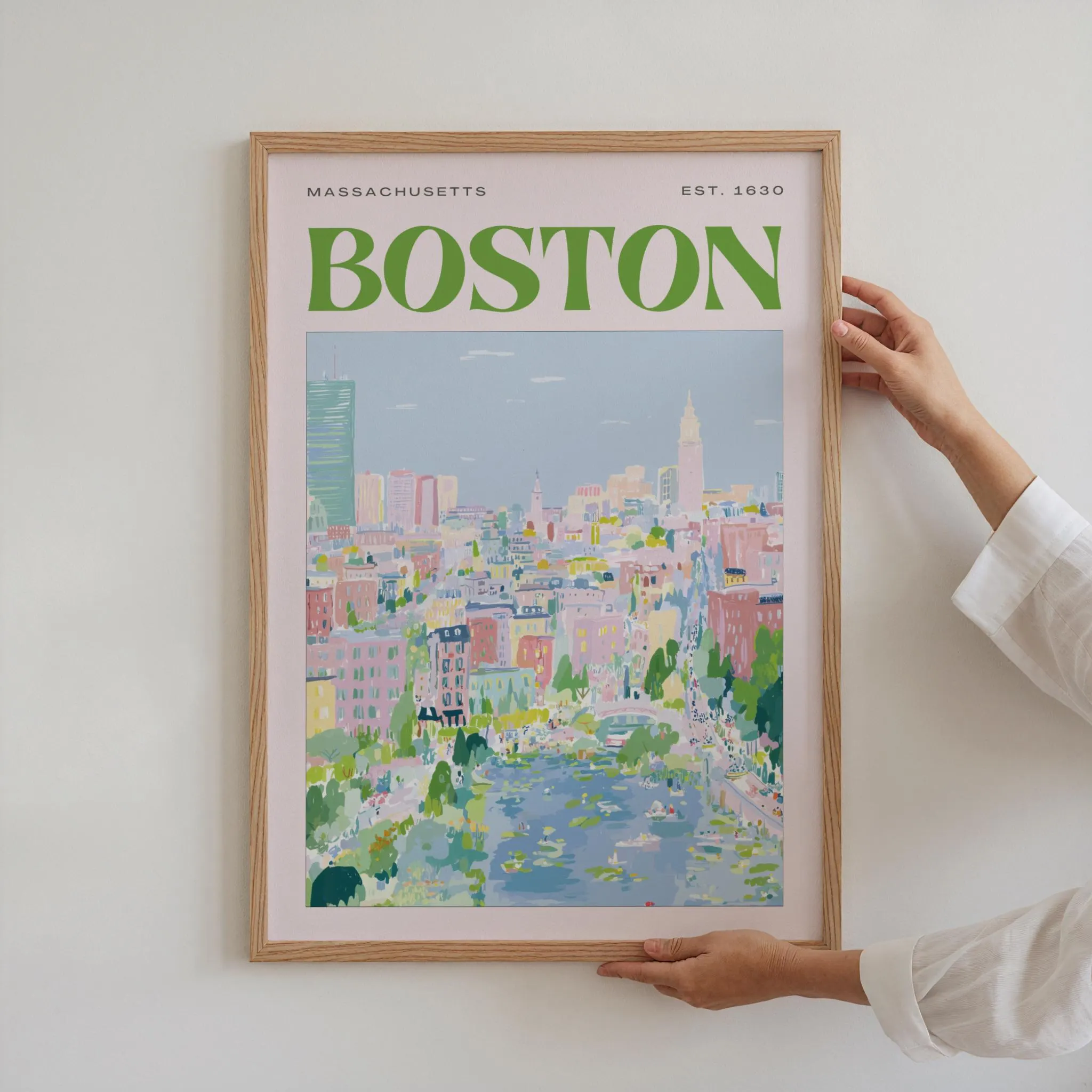 Boston Wall Art, Digital Download Print, Trendy Travel Poster for Bedroom Decor