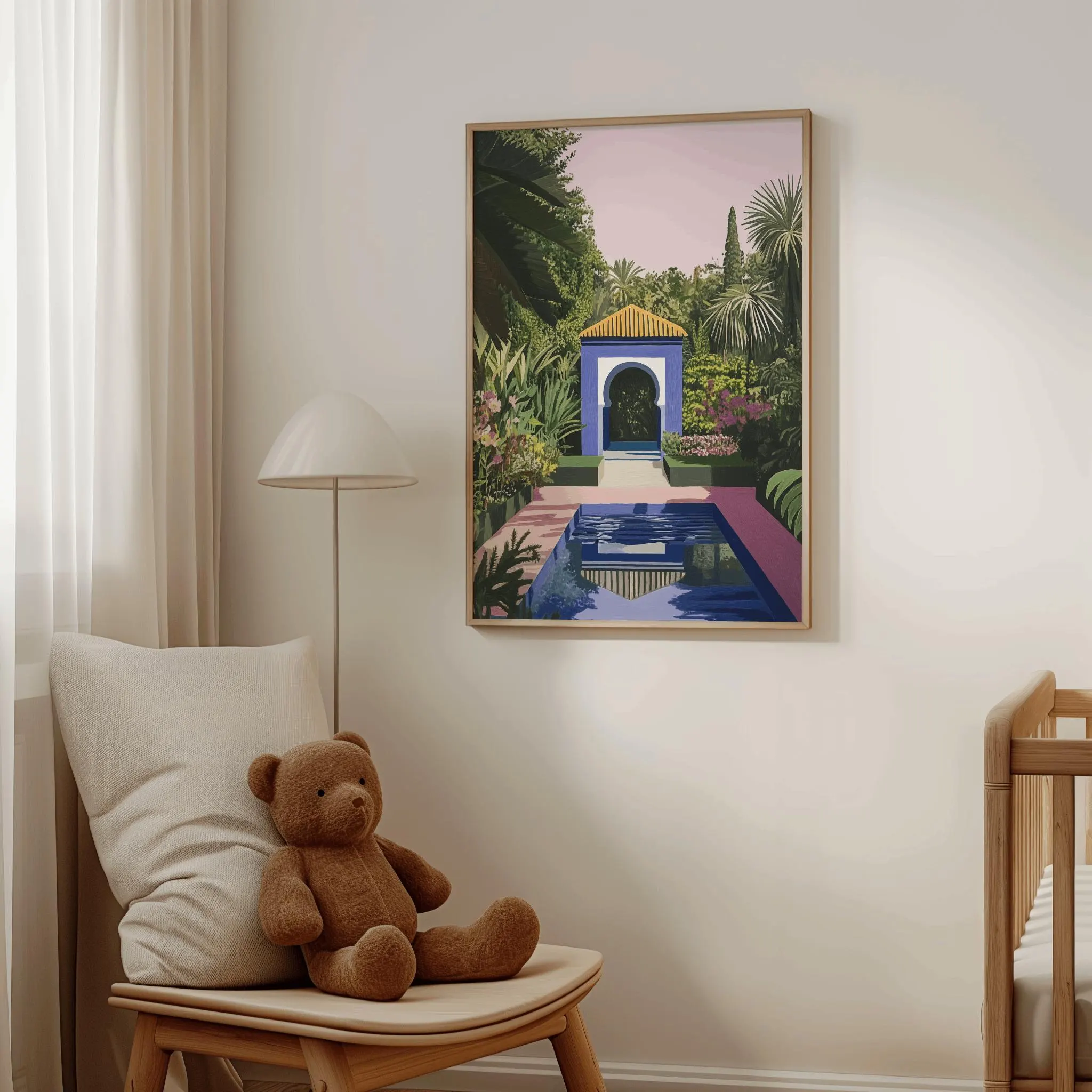 Moroccan Wall Art, Blue Morocco Arch Print, Islamic Architecture, Marrakech Travel Decor - image 2