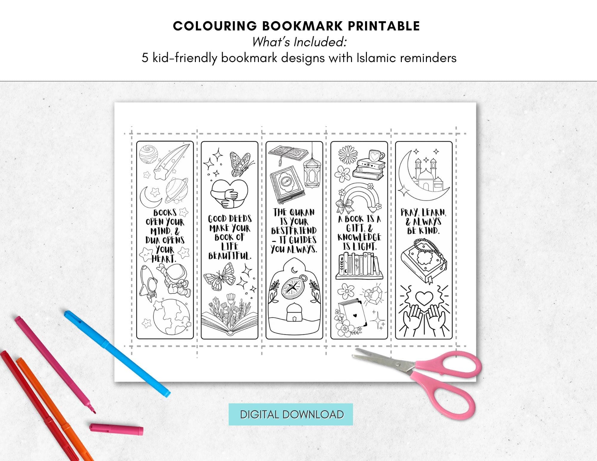 Islamic Coloring Bookmarks: Ramadan Kids Activity (Digital Download) - image 4