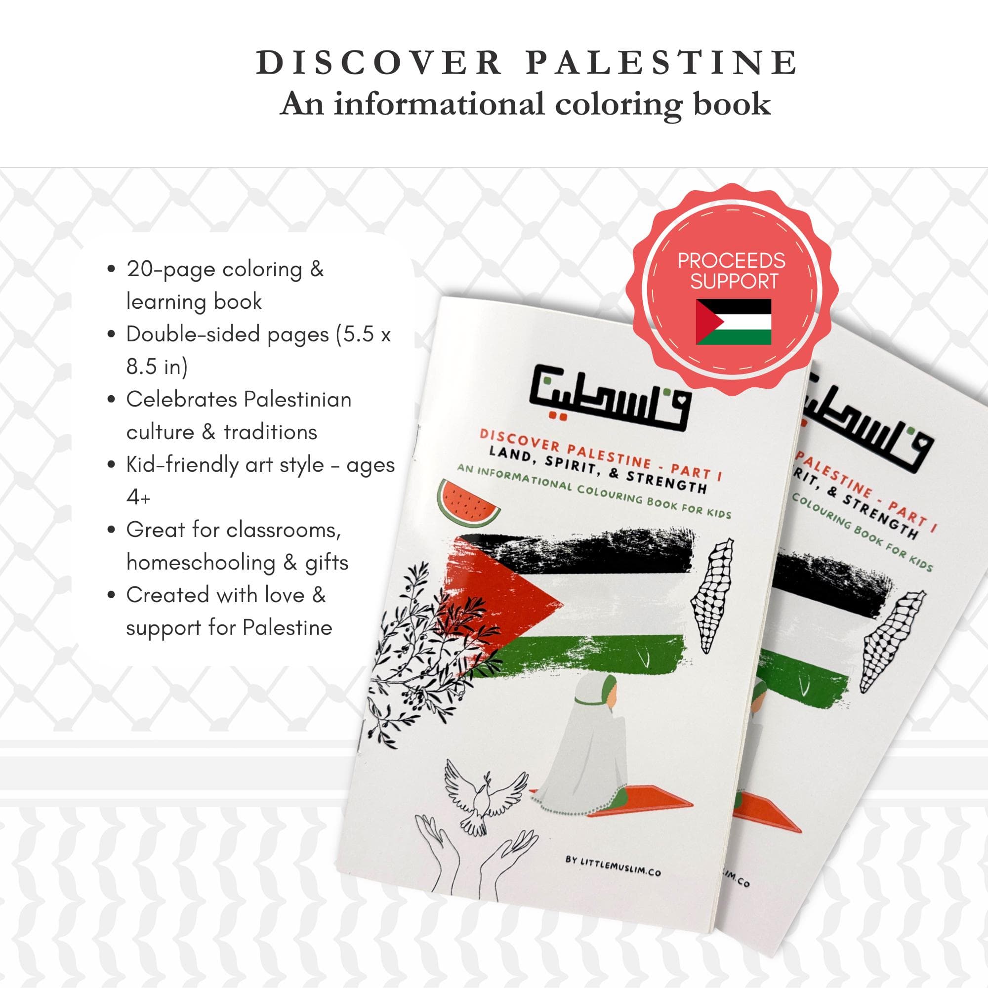Palestine Colouring Book for Kids – Cultural Learning, Ages 4+