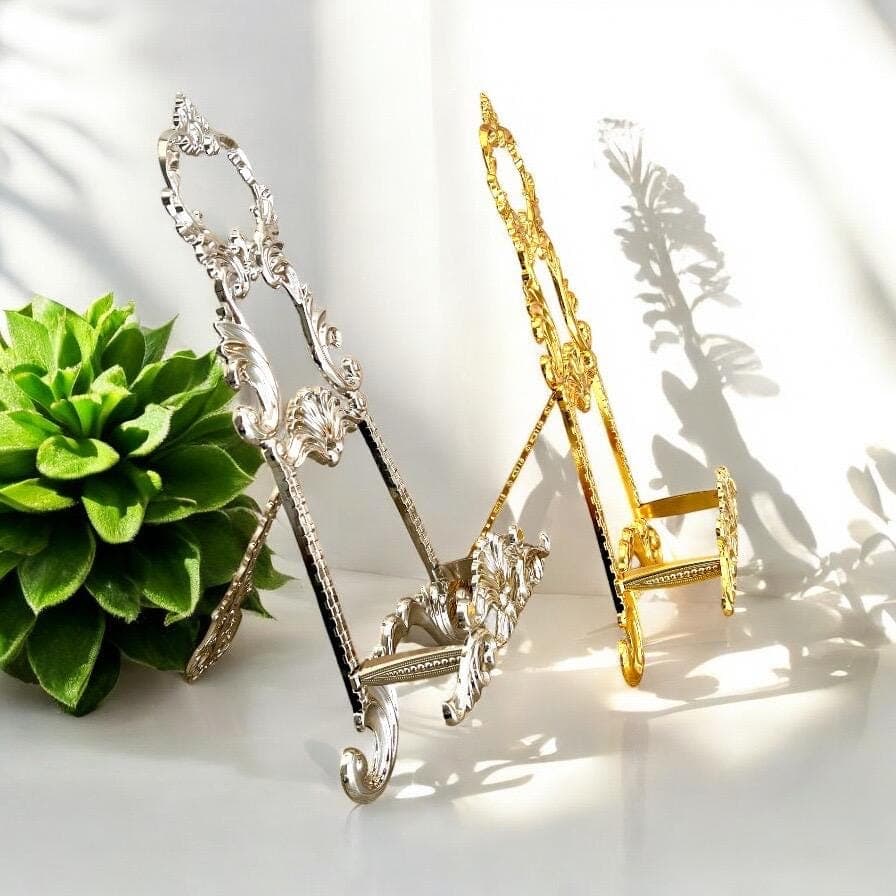 Foldable Metal Easel Stand: Gold or Silver Wedding Decor - image 4