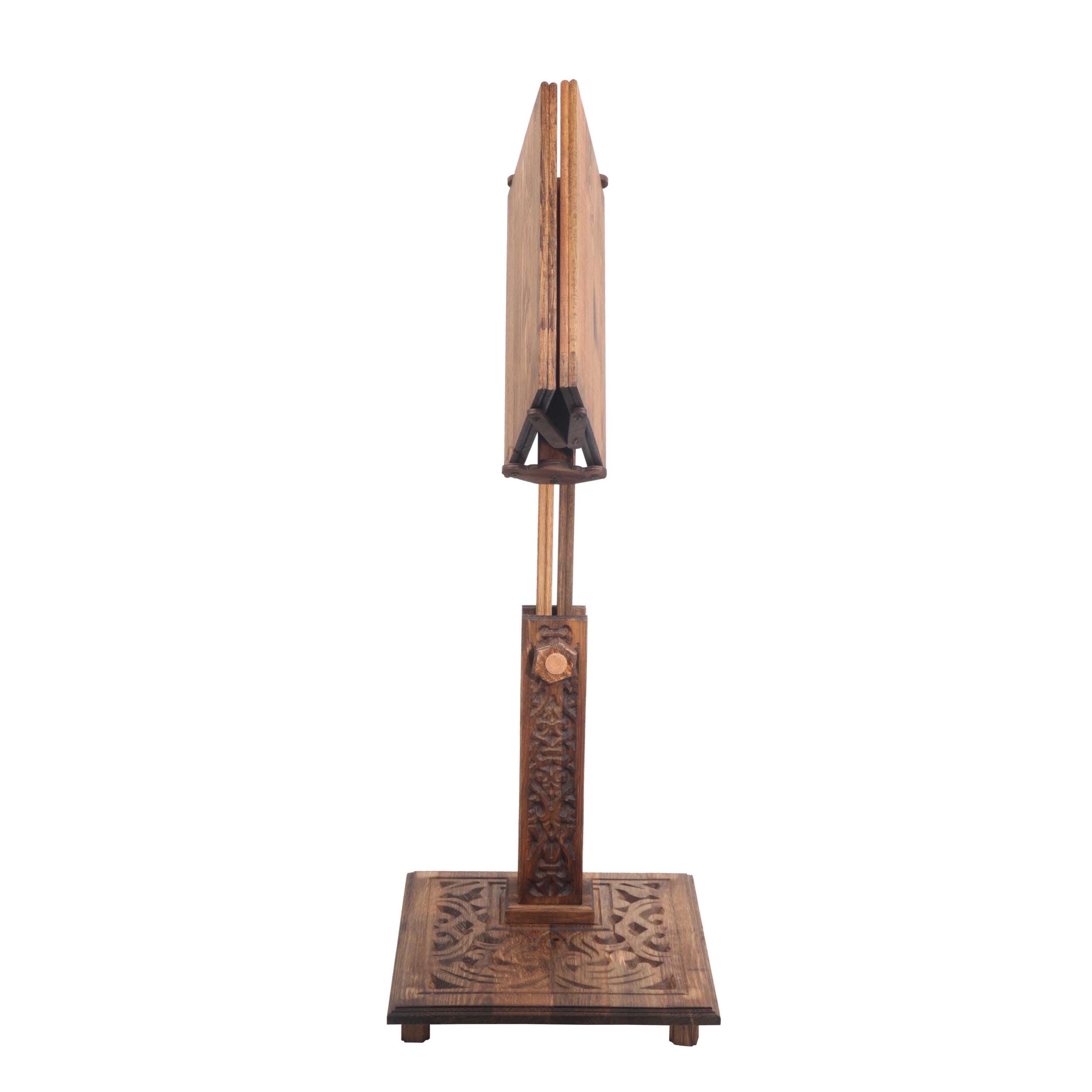 Adjustable Carved Wooden Lectern: Quran, Bible, Torah, Cook Book Stand, Ramadan Gifts - image 5