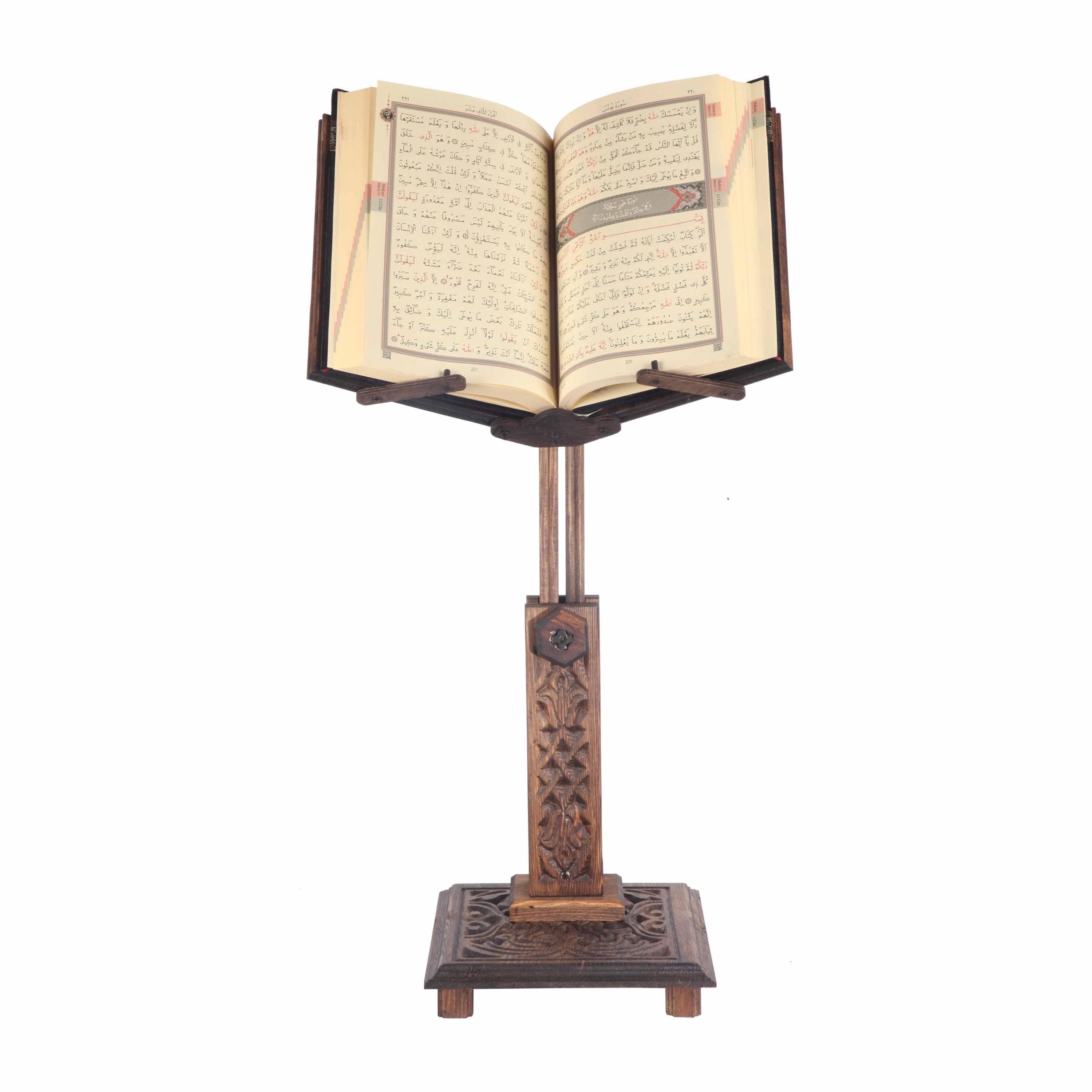 Adjustable Wooden Book Stand, Carved Quran Holder, Lectern - image 5