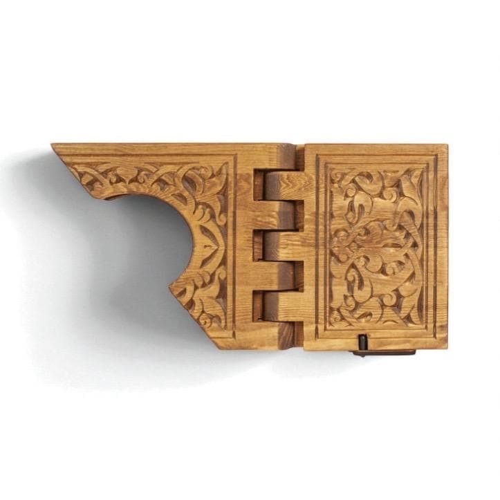 Hand-Carved Wooden Book Stand: Quran, Bible, Cookbook Holder - image 4