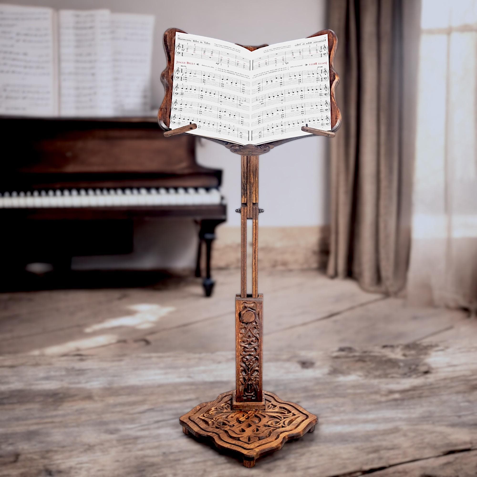 Adjustable Wooden Book Stand: Quran | Bible, Torah Lectern | CookBook, Music Stand | Museum Books Holder - image 5