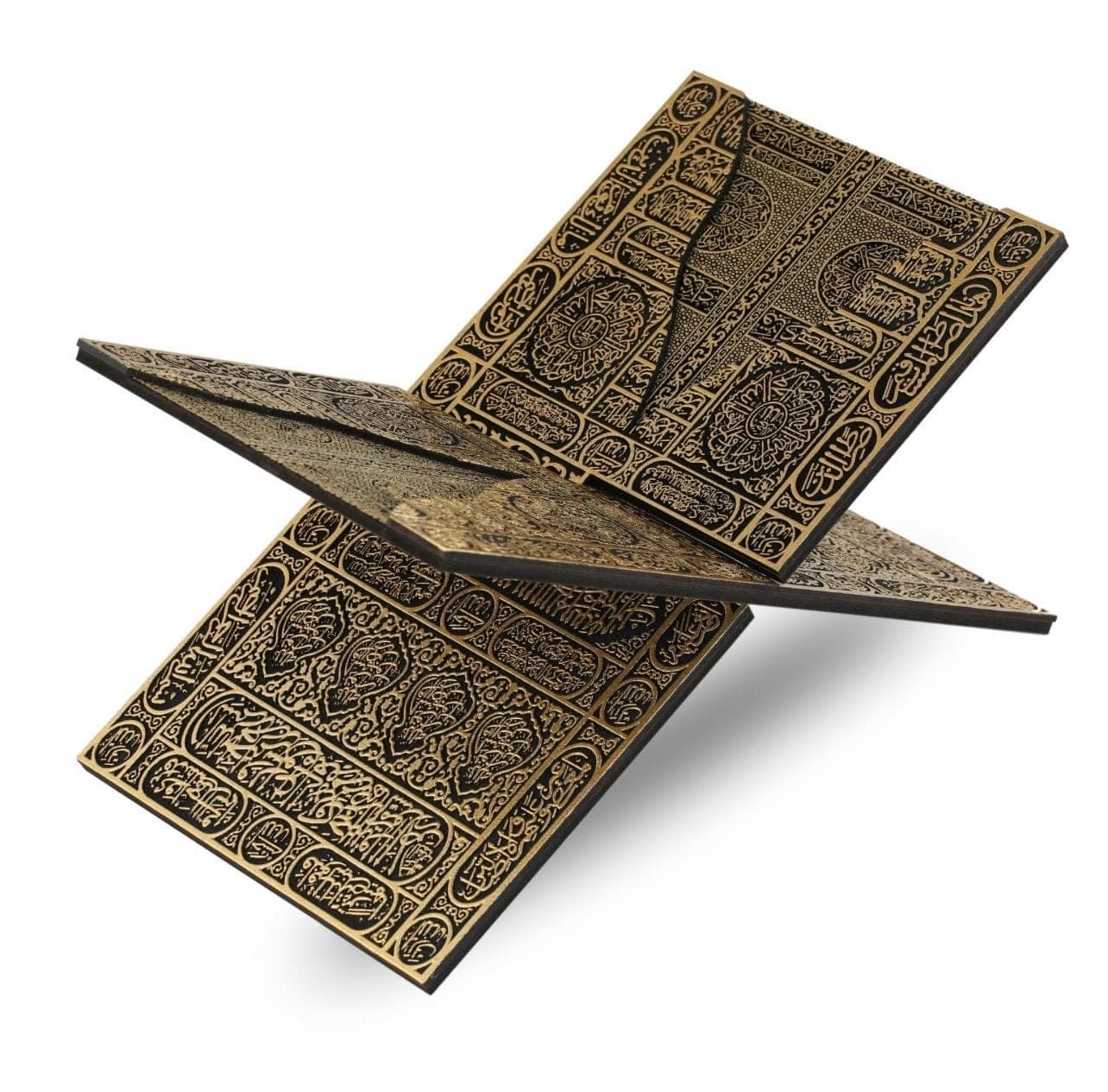 Kaaba Door Motif Wooden Quran Stand: Elegant Islamic Decor (35cm), Birthday, Wedding Islamic Gifts - image 4