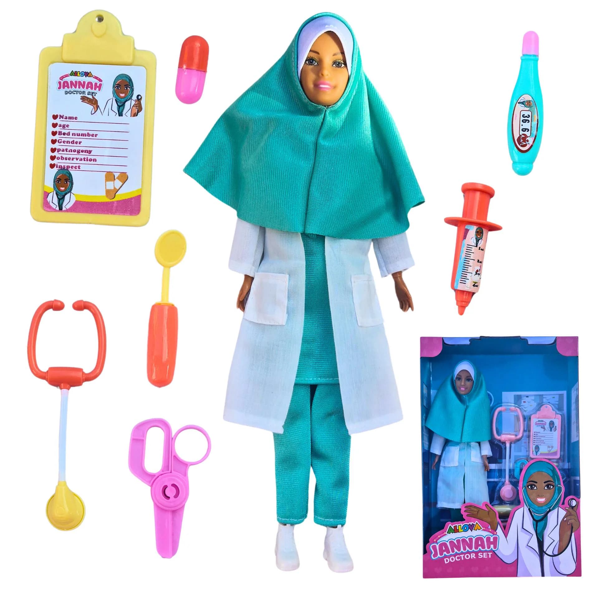 Jannah Doctor Doll Set – Islamic Toys, Hijab Outfit - image 4