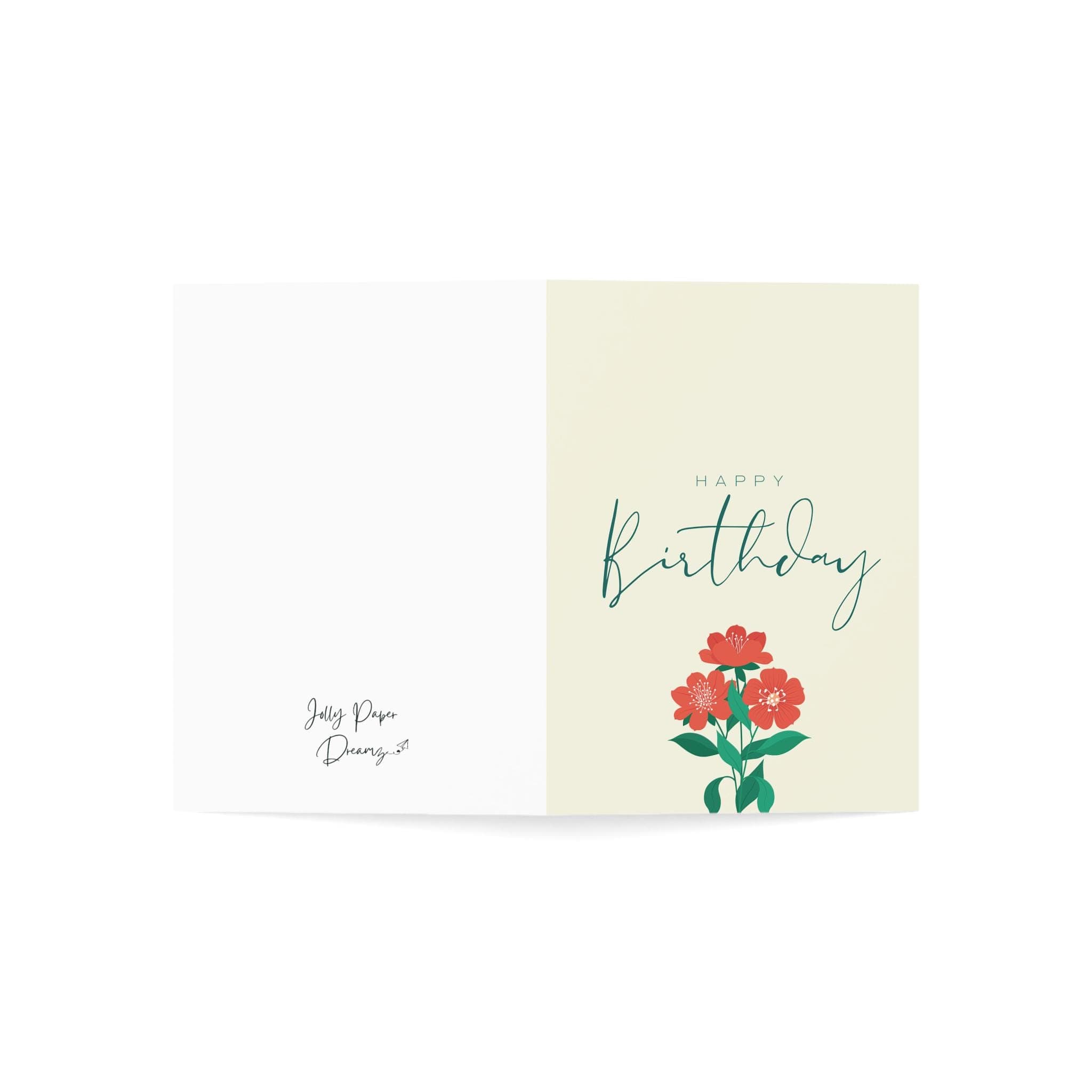 Floral Birthday Card: Blank Inside, 110lb Card Stock (4.25x6.25) - image 4