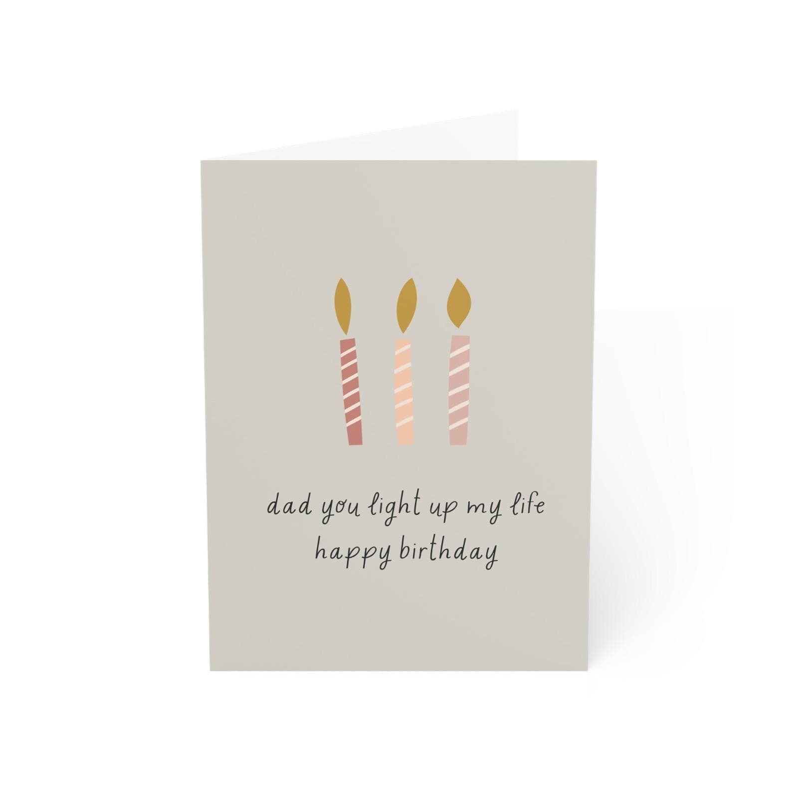 Dad Birthday Card, Candles, Personalized Greeting (4.25x6) - image 4