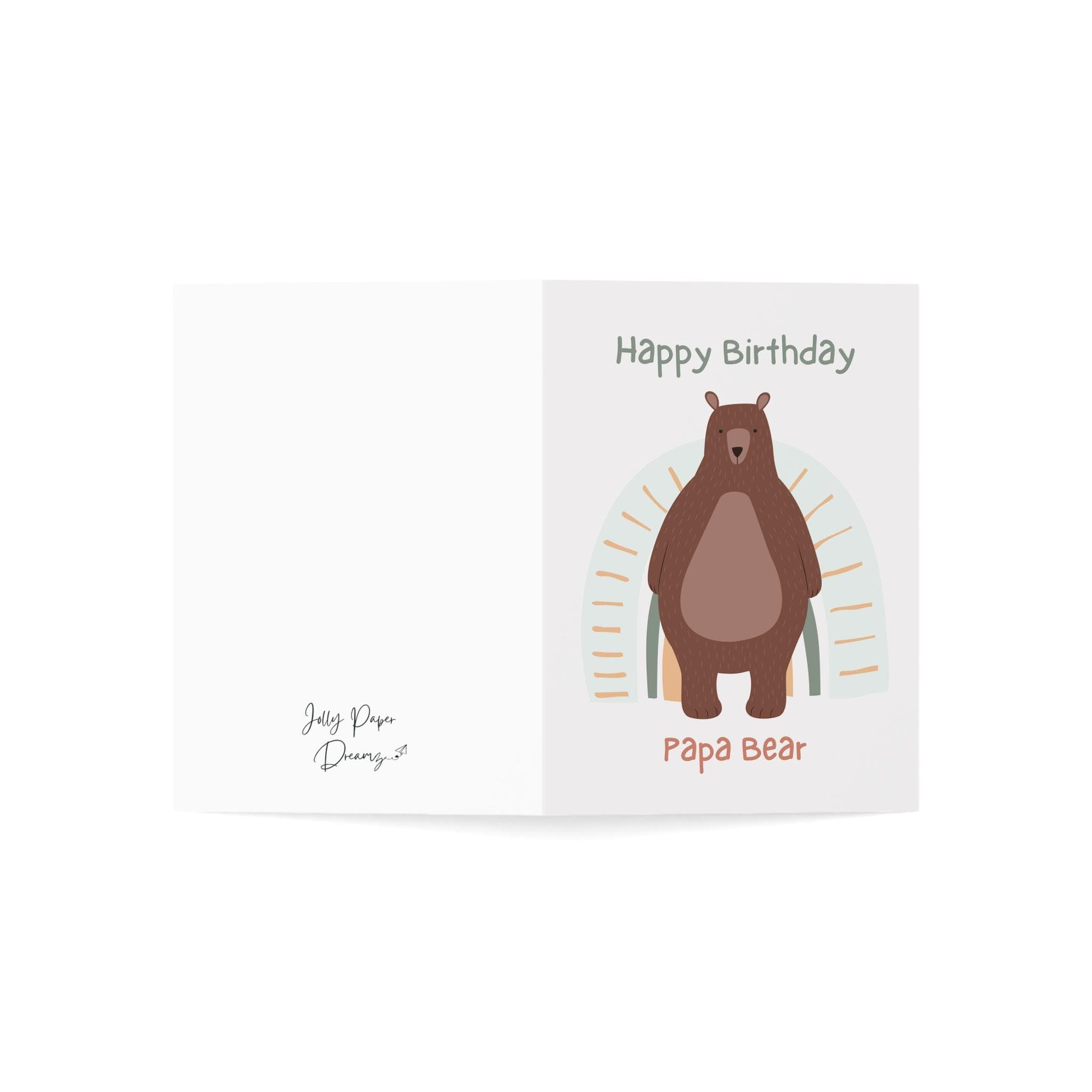 Papa Bear Birthday Card, Dad Card from Daughter - image 3