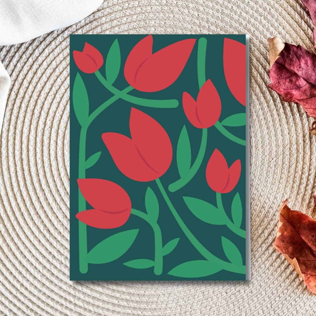 Floral Blank Card Set, Botanical Art, Pack of Five - image 4