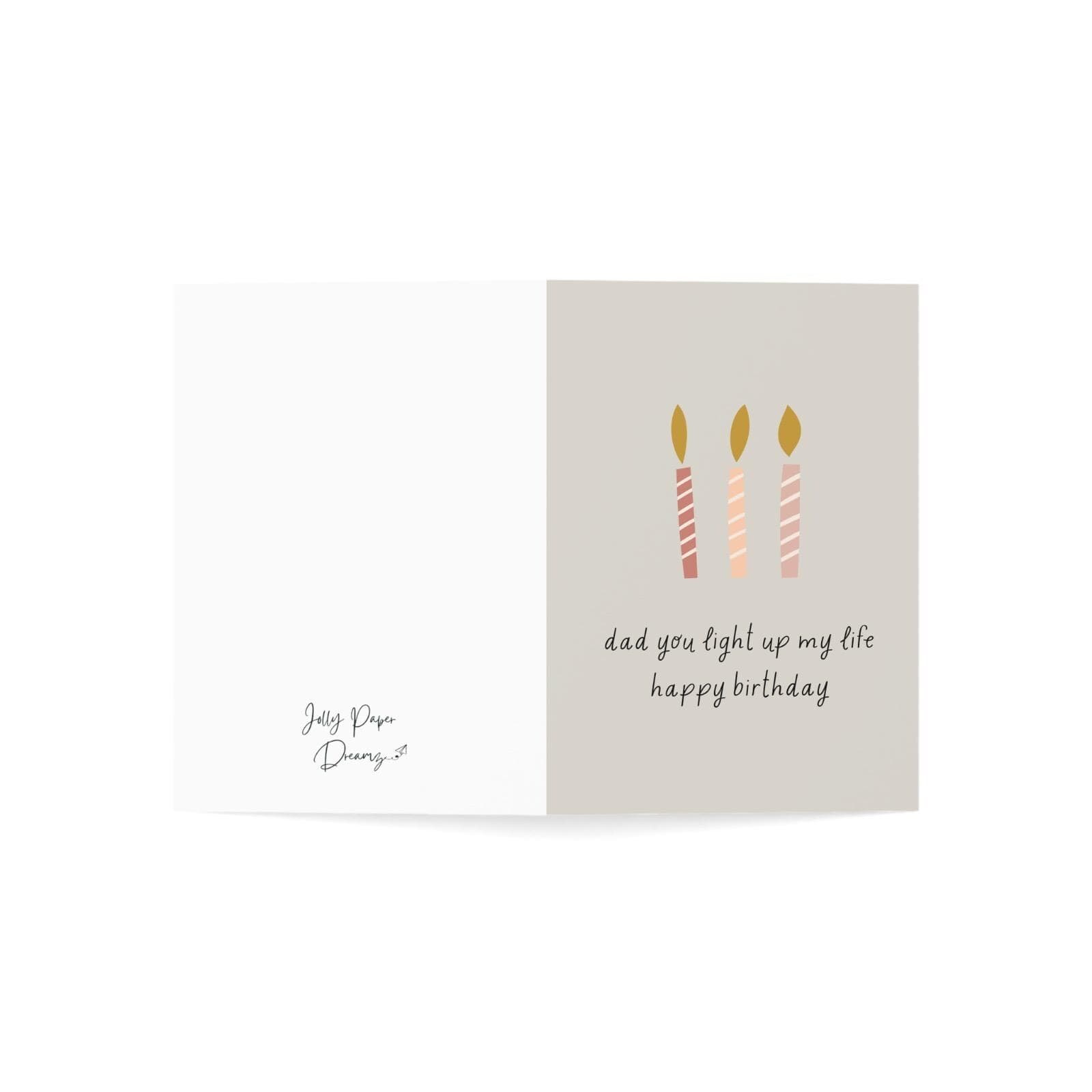 Dad Birthday Card, Candles, Personalized Greeting (4.25x6) - image 3