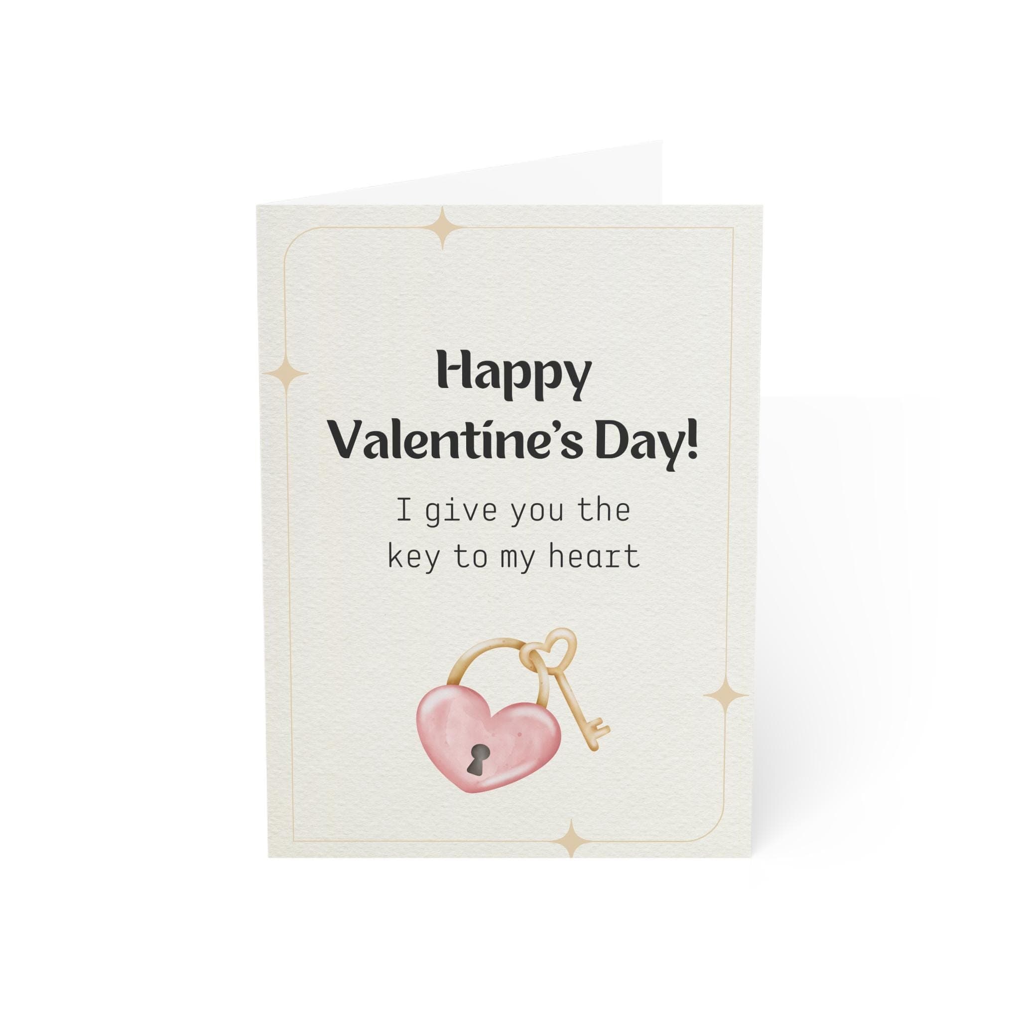 Happy Valentines Day Card,  Valentines Day , Key and Lock Valentines Day Card, Key to My heart Valentines Day Card - image 3