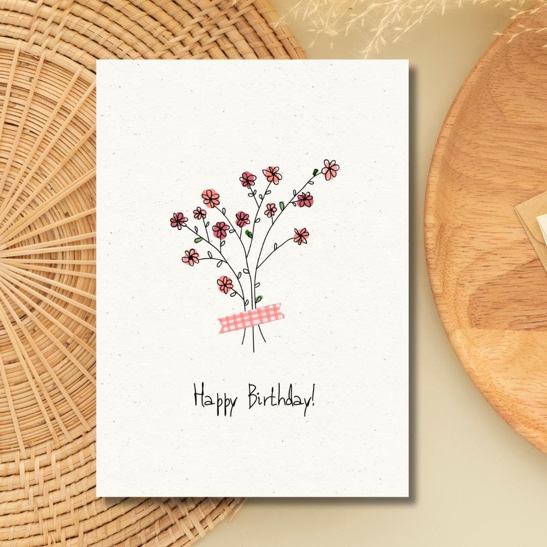 Floral Birthday Cards Set, Blank Inside, 10 Pack - image 3