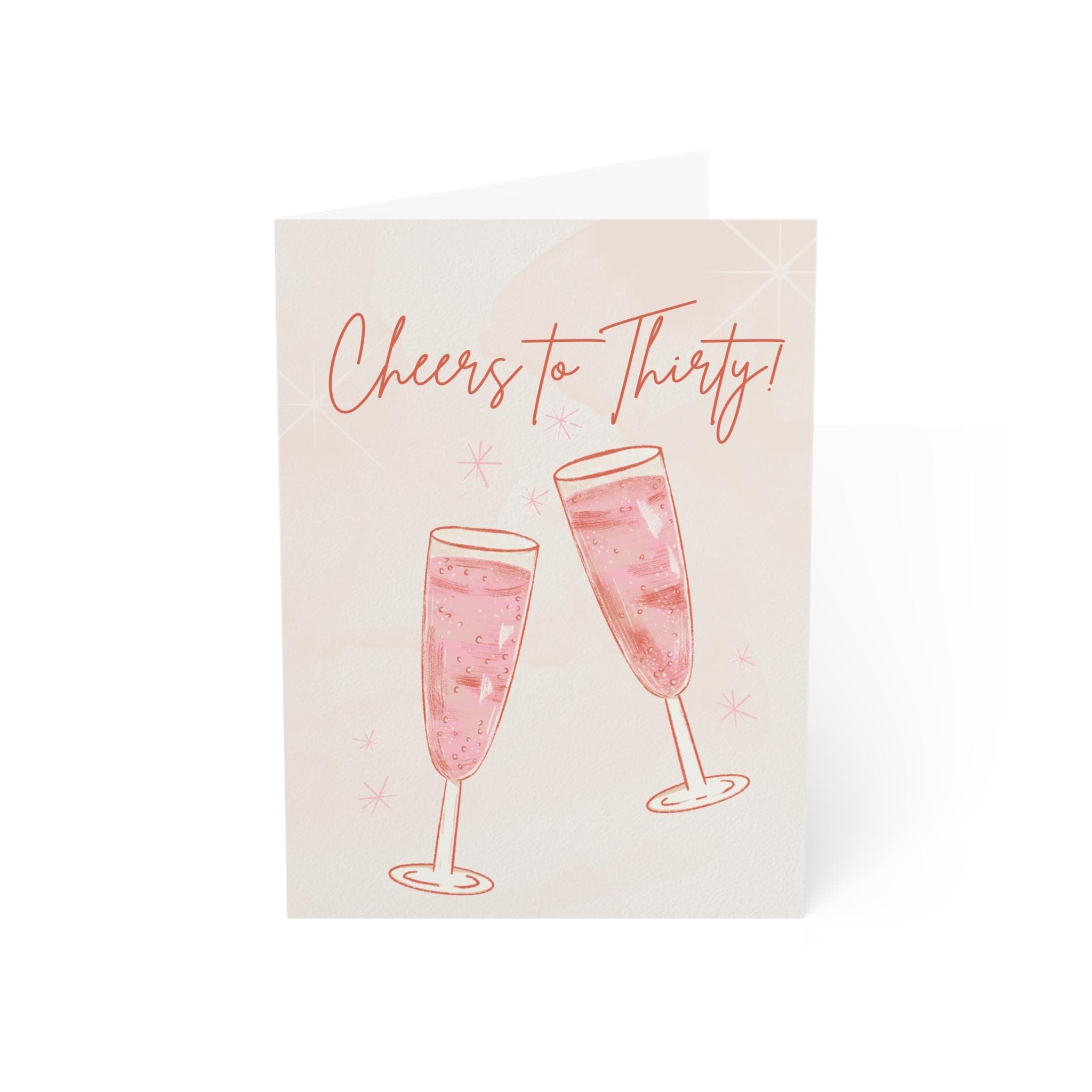 Cheers to 30th Birthday Card, Champagne Glass - image 3