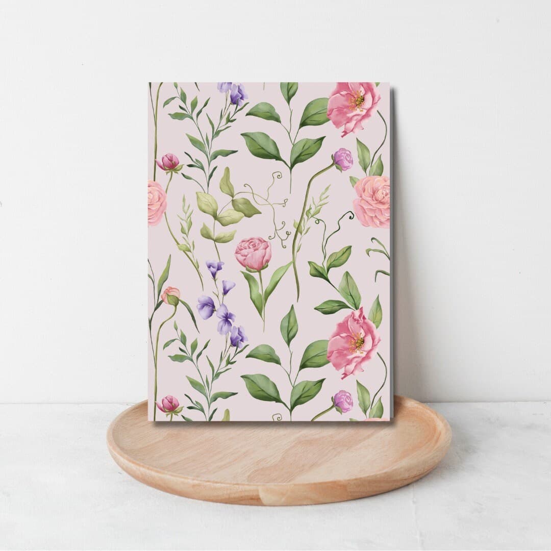 Floral Blank Cards, Set of Five, Flower Note Cards - image 5