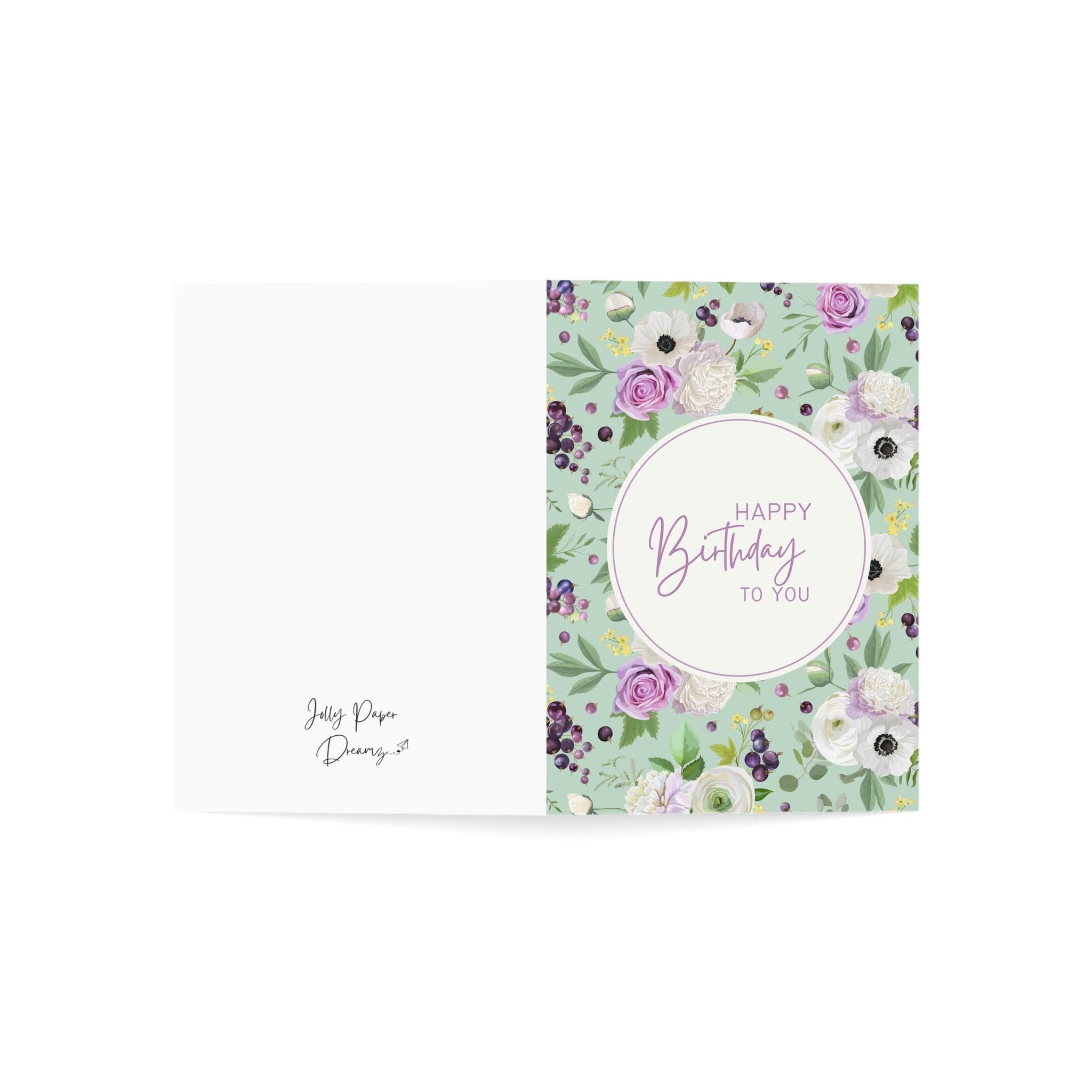 Floral Birthday Card: Blank Inside (4.25x6.25) - image 3