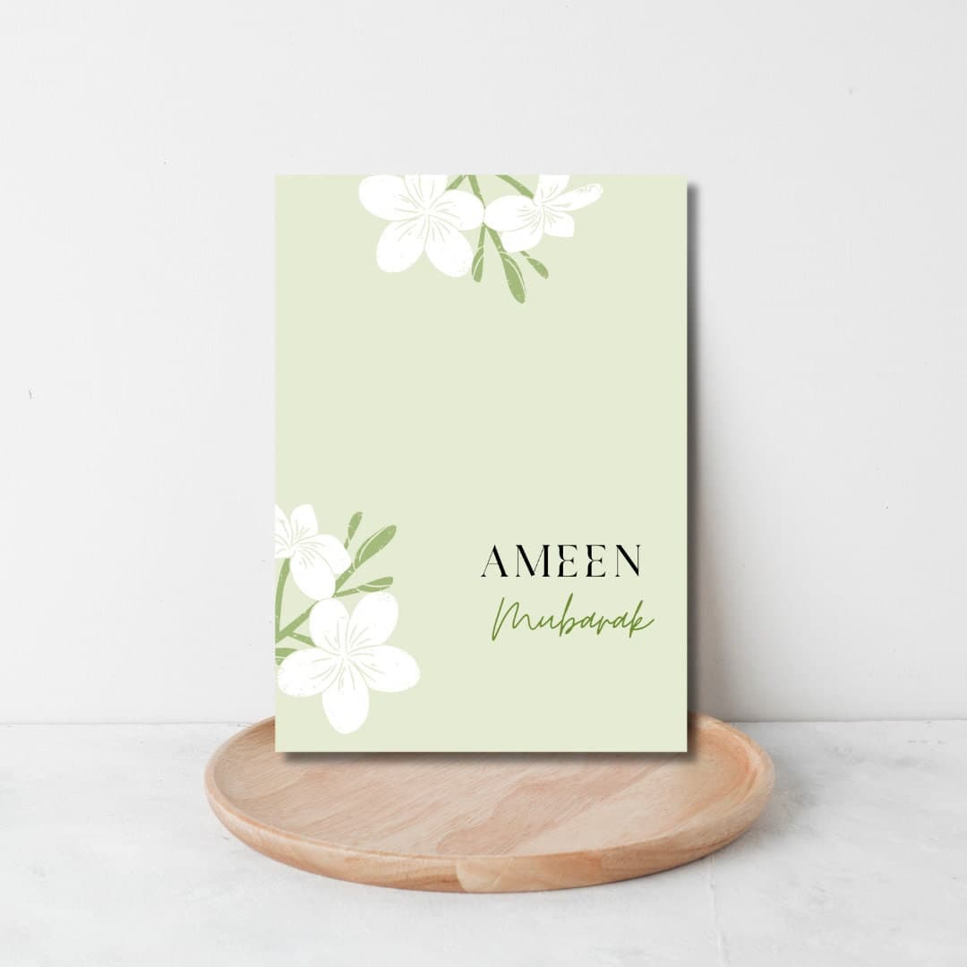 Ameen Mubarak Card, Floral Congratulations
