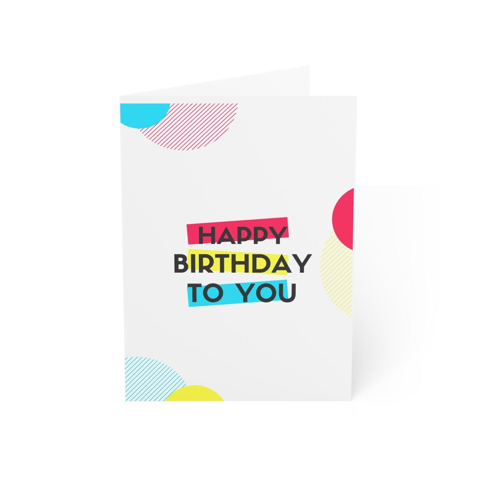Happy Birthday Card: Colorful Modern Design, Blank Inside - image 4