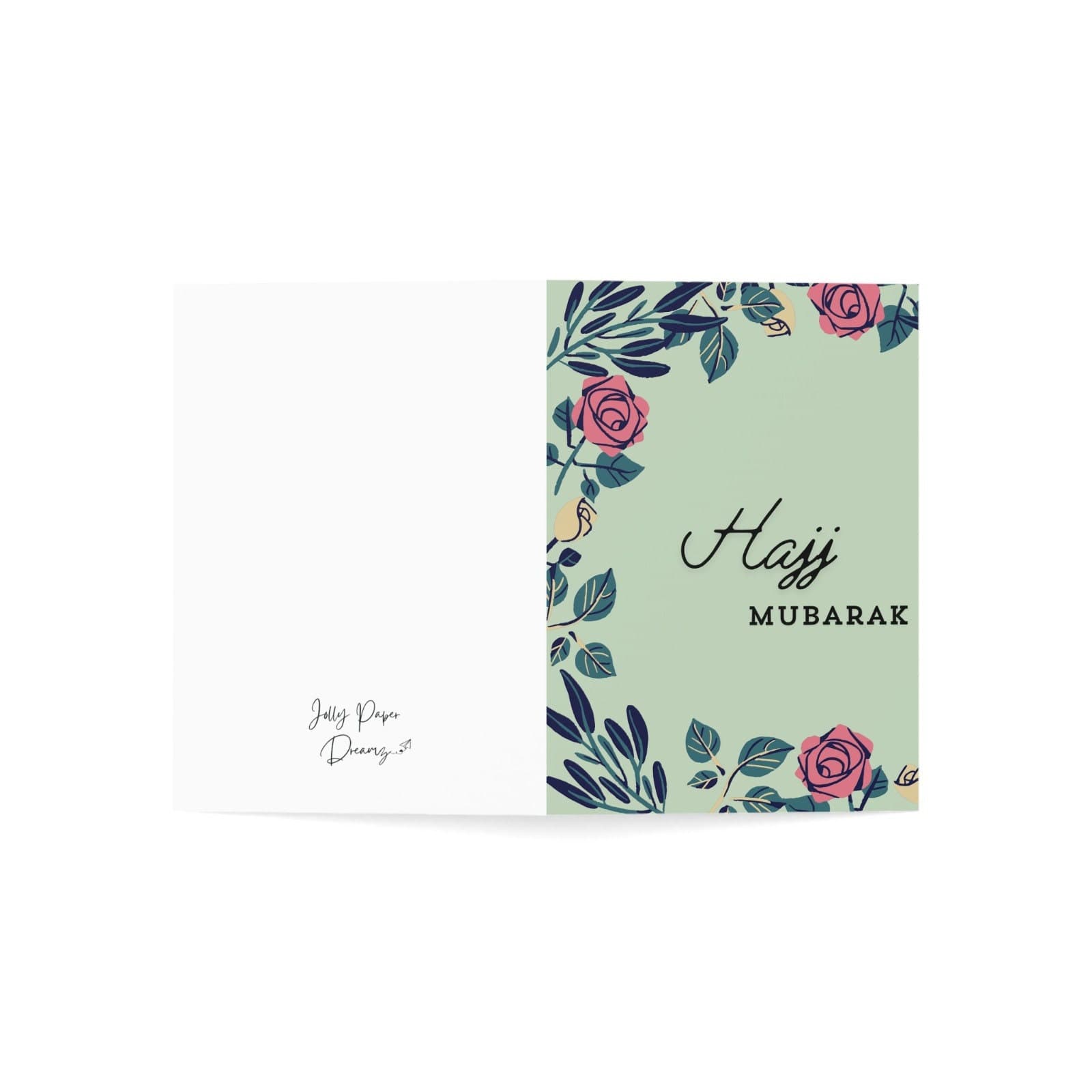 Hajj Mubarak Greeting Card: Floral Congratulations Card - image 3