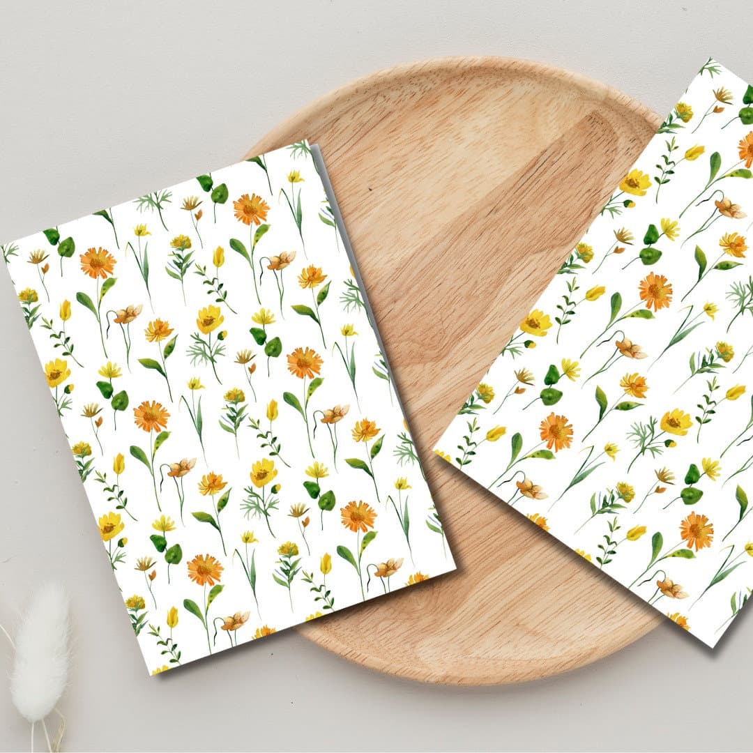 Floral Blank Cards, Set of Five, Flower Note Cards - image 4