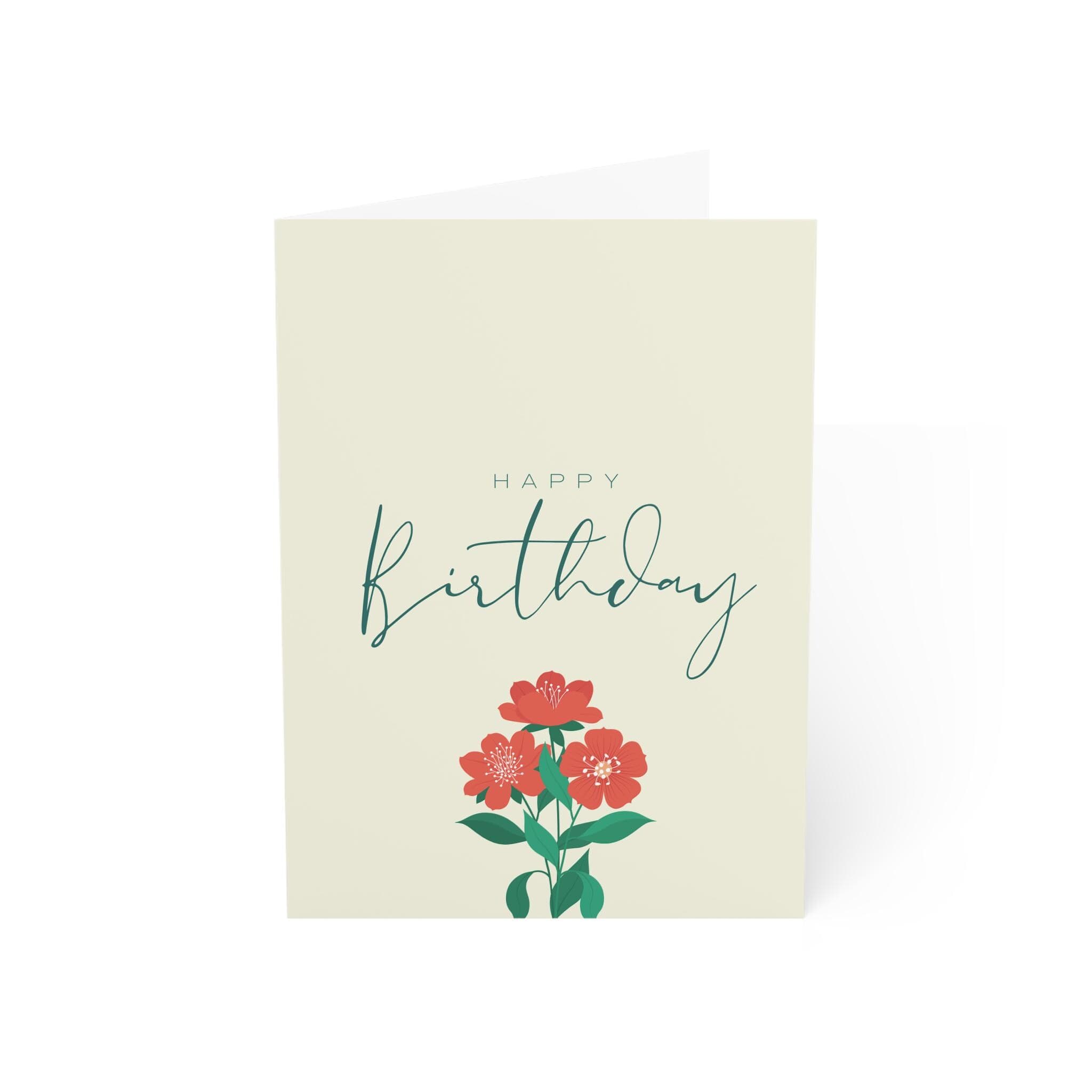 Floral Birthday Card: Blank Inside, 110lb Card Stock (4.25x6.25) - image 3