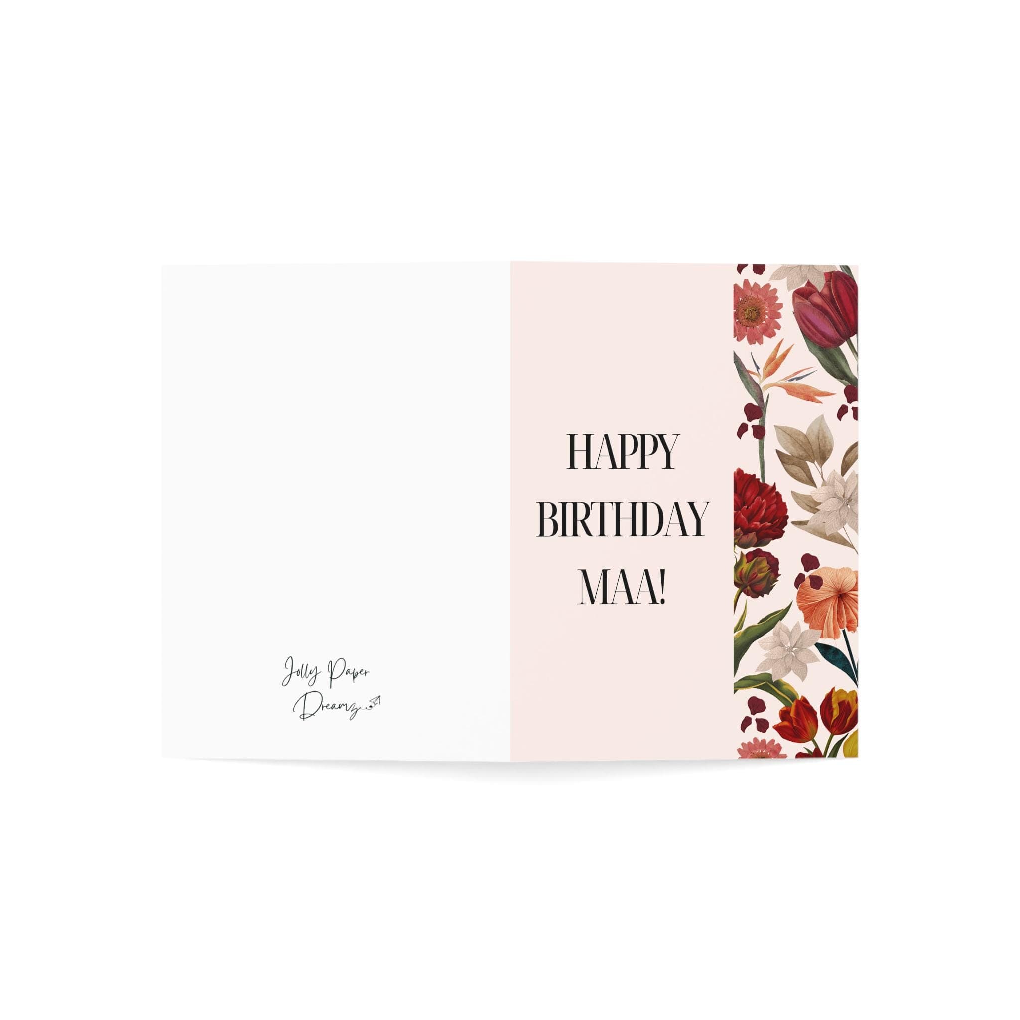 Floral Mom Birthday Card, Personalized Greeting - image 3