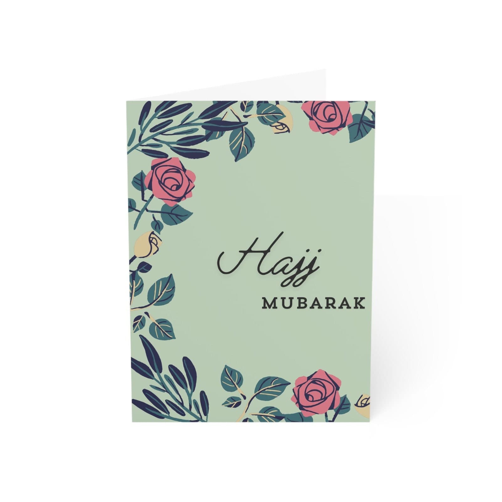 Hajj Mubarak Greeting Card: Floral Congratulations Card - image 4