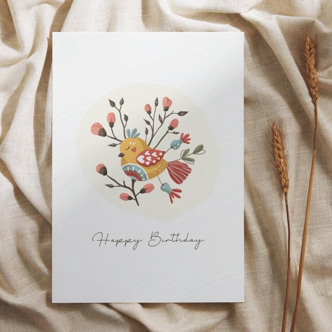 Floral Birthday Cards Set, Blank Inside, 10 Pack - image 5