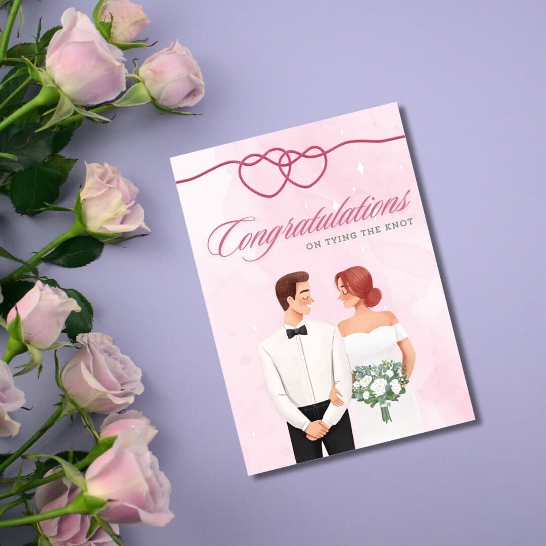 Tying the Knot Wedding Card, Congrats Card