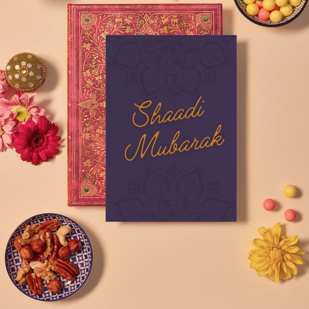 Shadi Mubarak Wedding Card, Desi Wedding Celebration