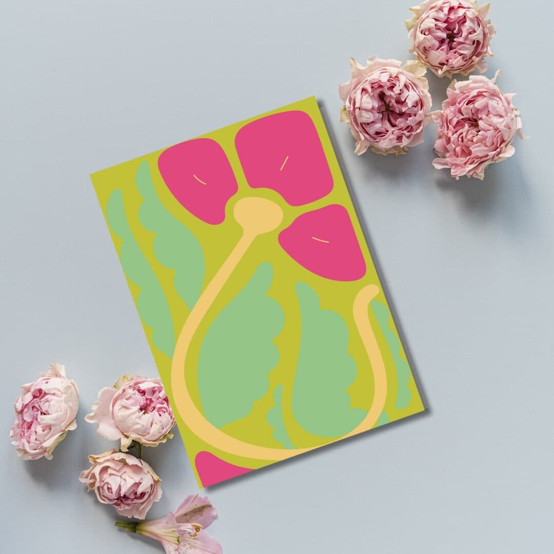 Floral Blank Card Set, Botanical Art, Pack of Five - image 3