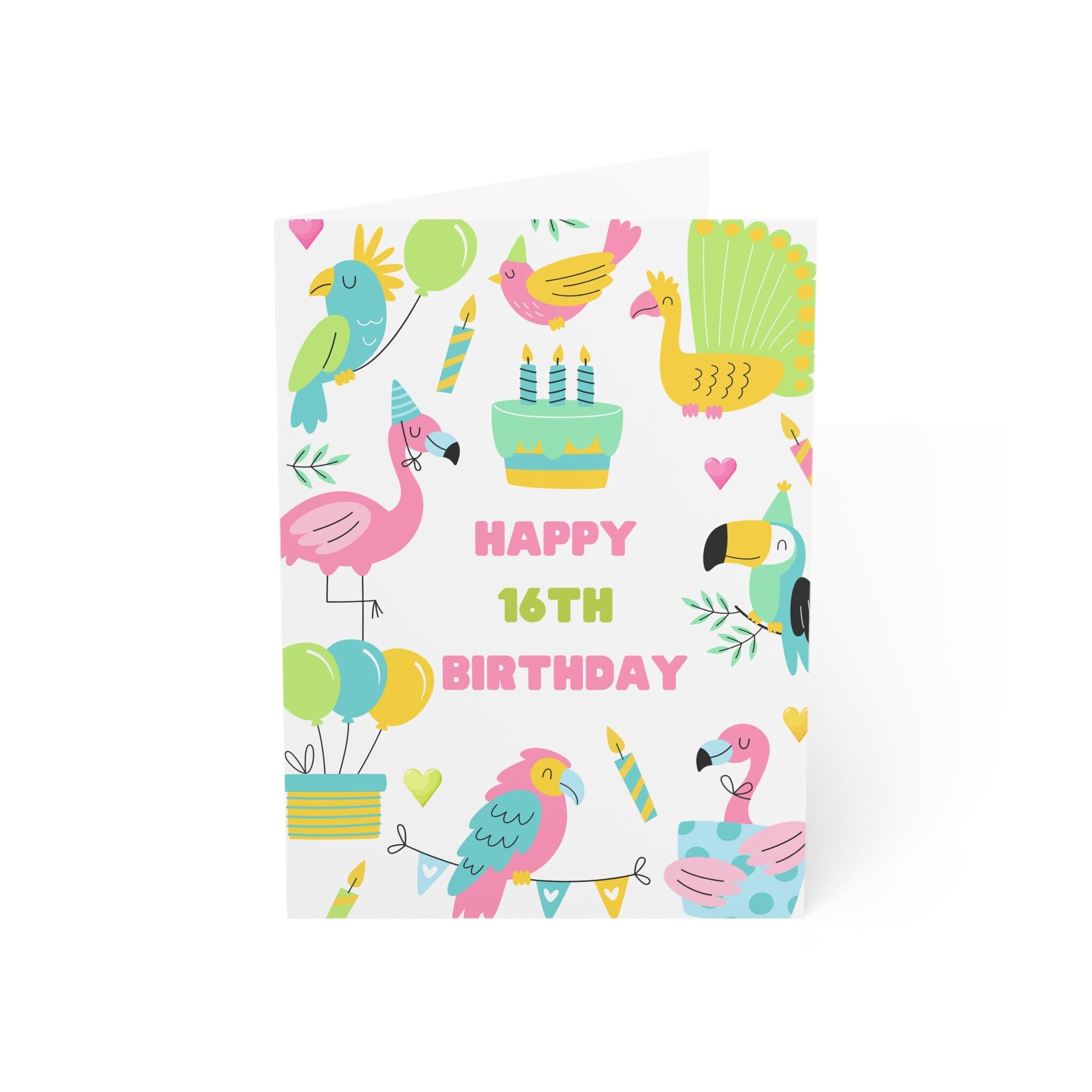 Sweet 16 Birthday Card, Tropical Bird Theme - image 3