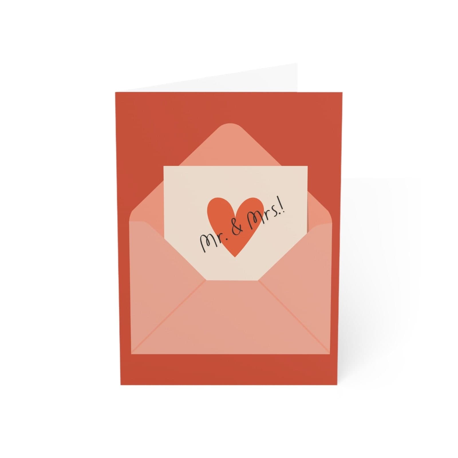 Mr. & Mrs. Hearts Wedding Card (4.25x6.25) - image 3