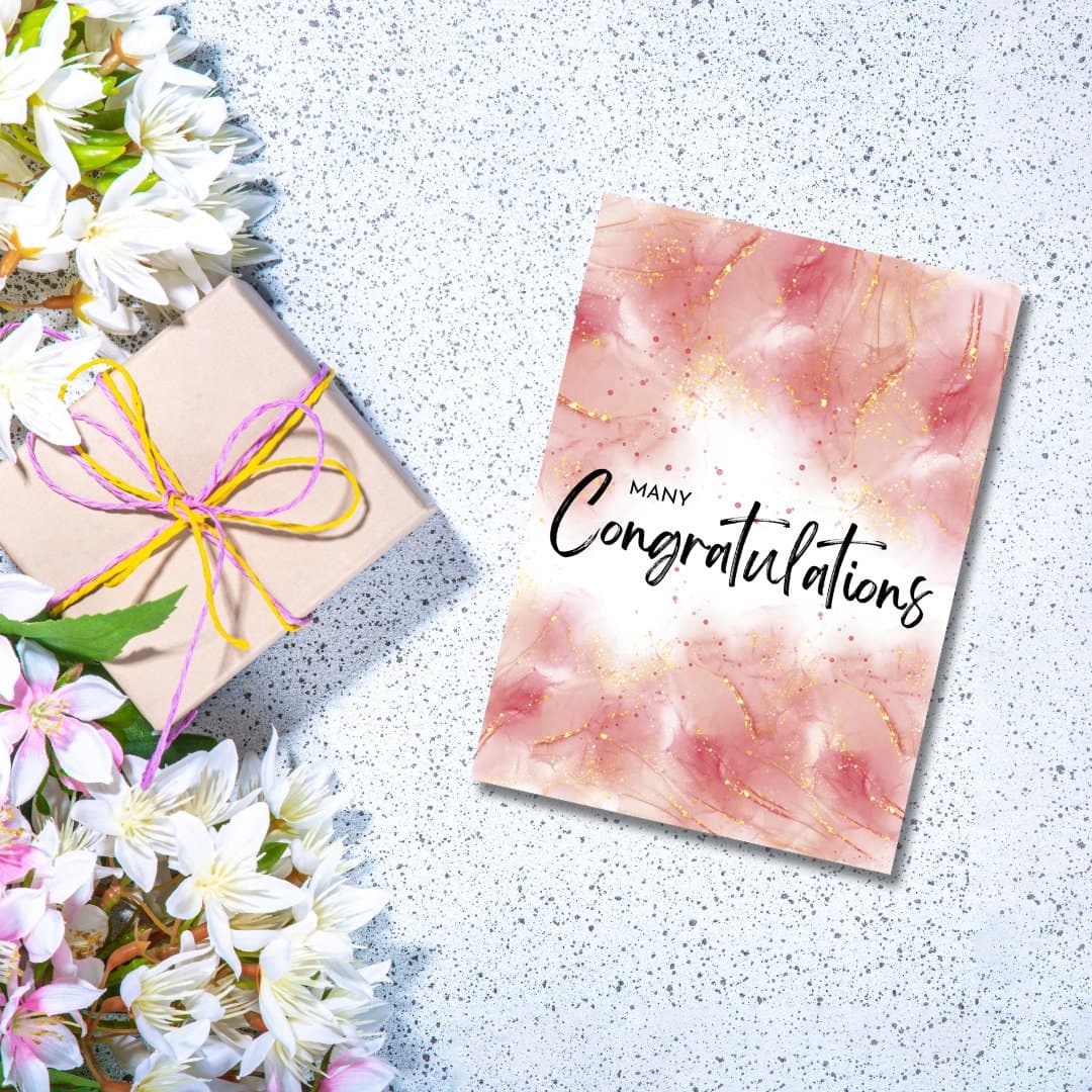 Congratulations Card Set: Blank Inside, Floral Designs (Set of Six) - image 3