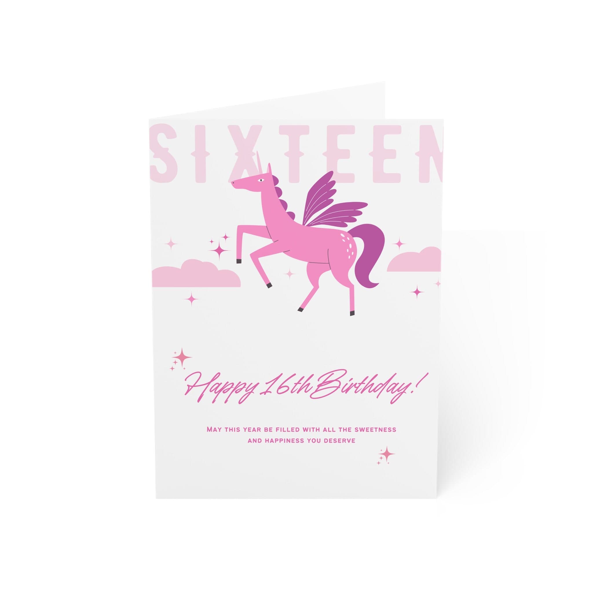 Unicorn Sweet 16 Birthday Card - image 4