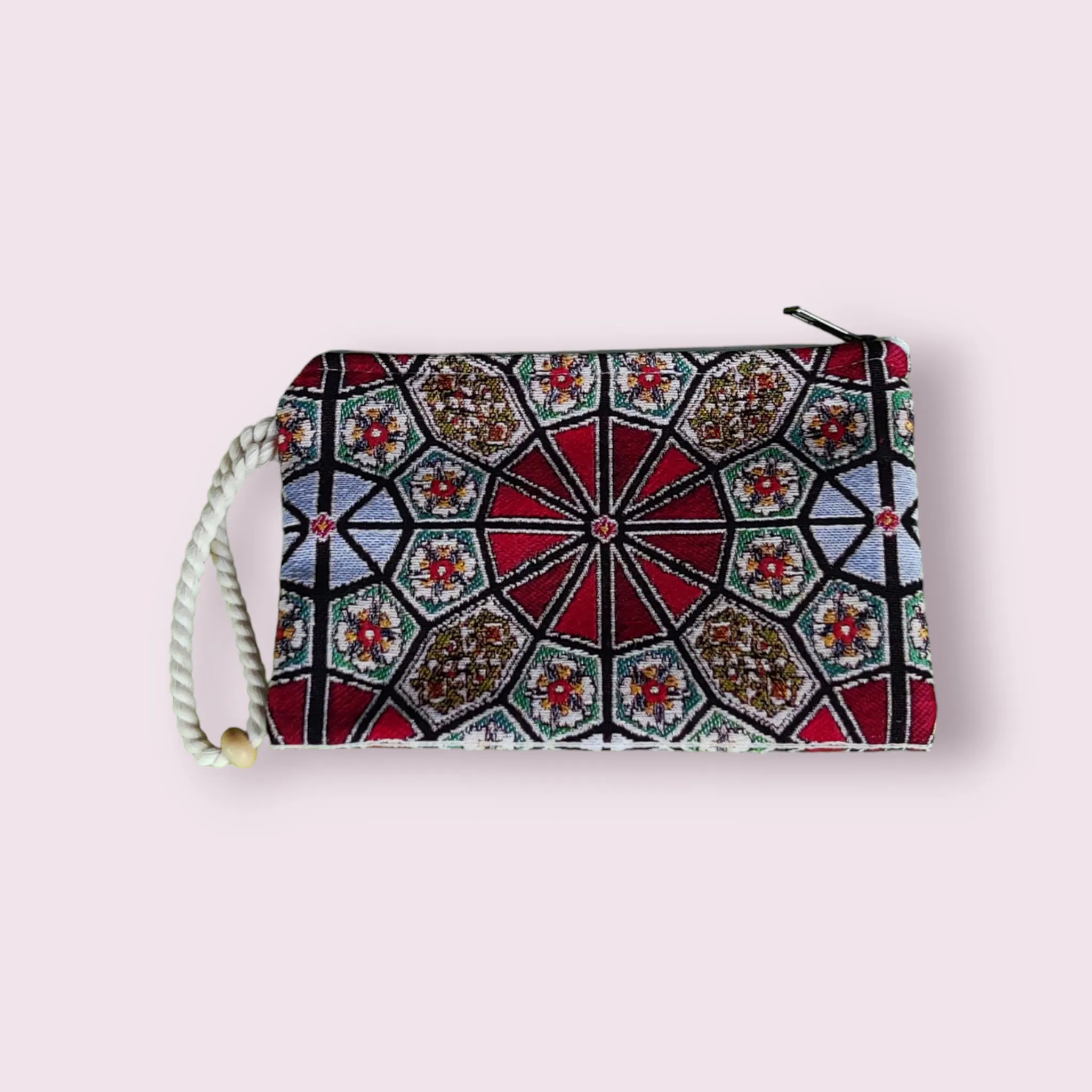 Tapestry Zippered Wallet, Authentic Gobelin Small Pouch, Kilim Wallet, Turkish Pattern & Motif, Small Book Bag, Unique Pattern Coin Purse - image 5