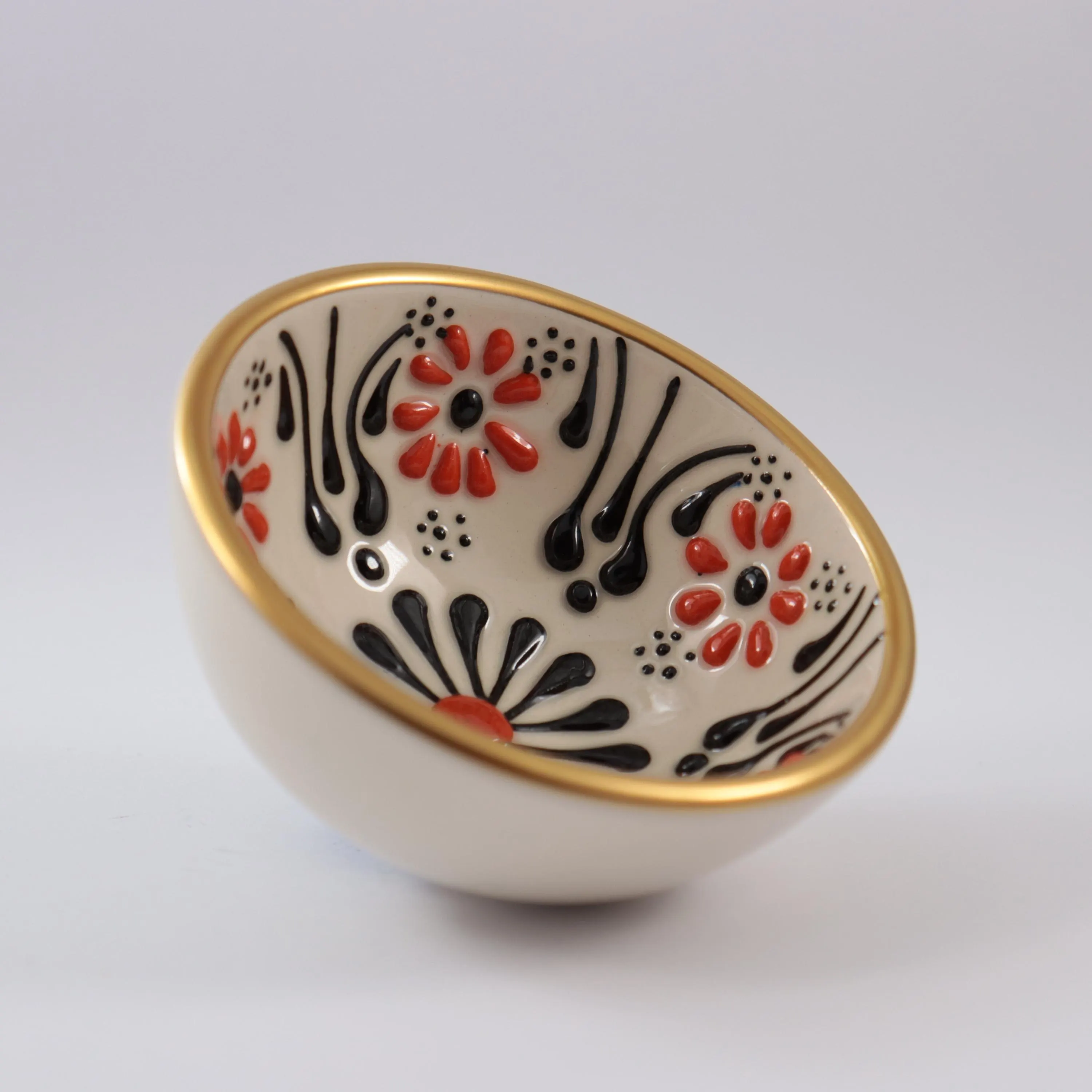 Embossed Pattern Tiny Ceramic Bowl, Turkish Pattern Serving Pot, Handmade Snack Bowl, Decorative Sauce Bowl, Ceramic Art Dish, Salt Cellar