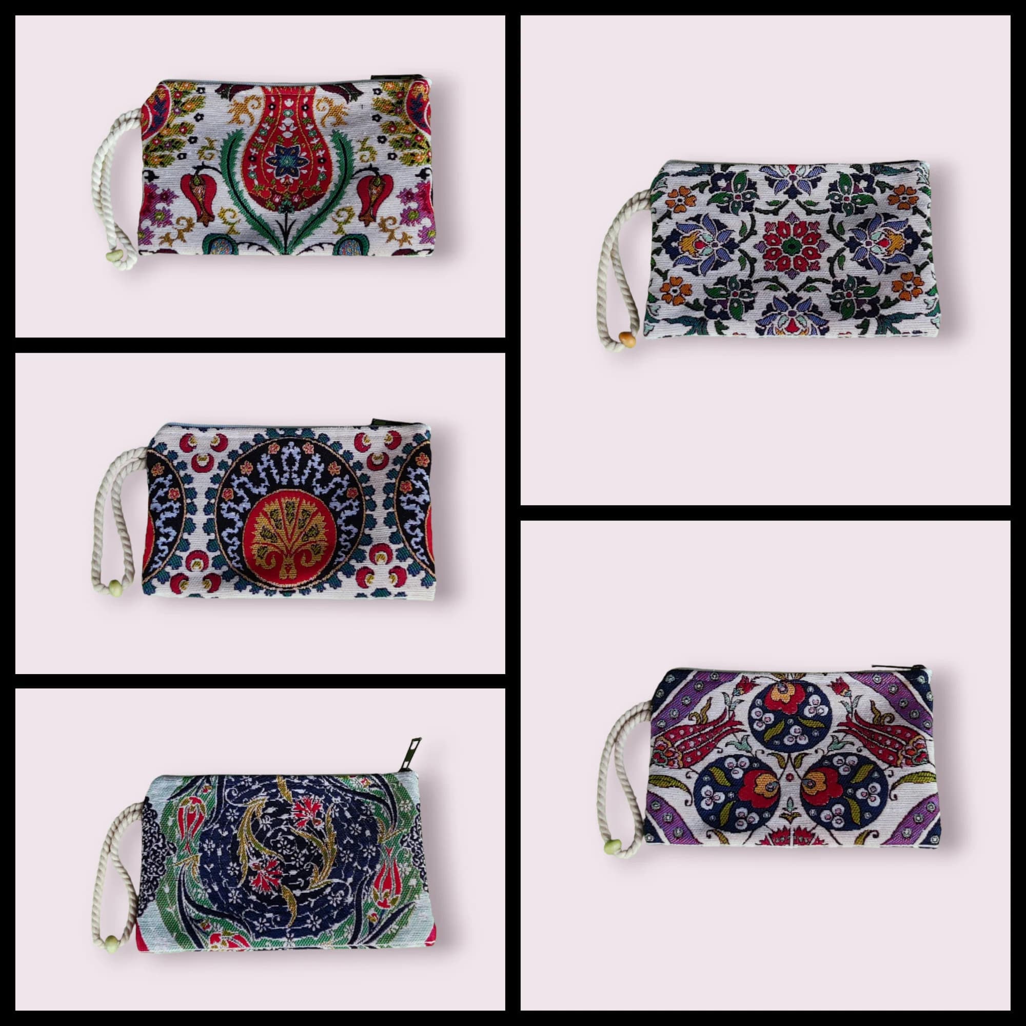 Tapestry Zippered Wallet, Authentic Gobelin Small Bag, Kilim Wallet, Turkish Pattern & Motif, Small Book Pouch, Unique Pattern Coin Purse