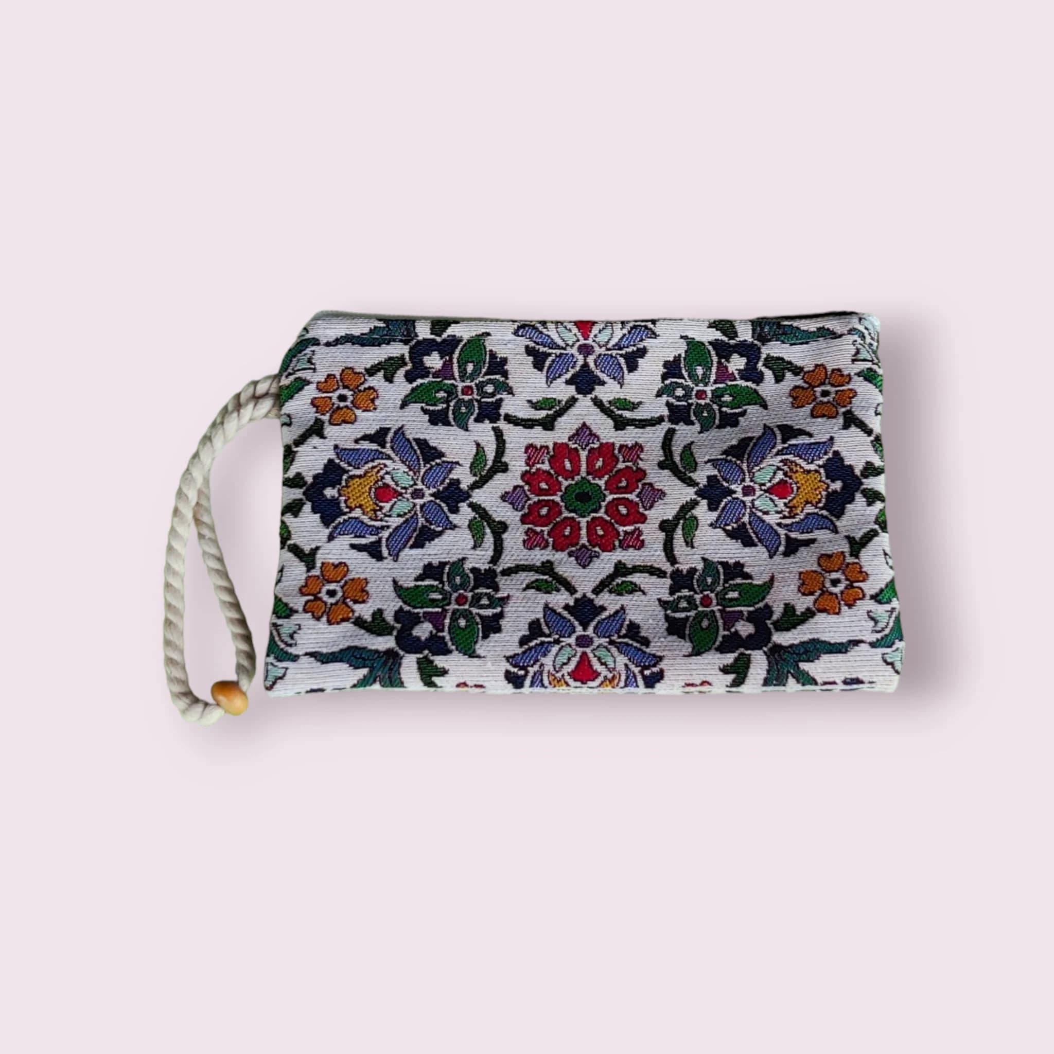 Tapestry Zippered Wallet, Authentic Gobelin Small Bag, Kilim Wallet, Turkish Pattern & Motif, Small Book Pouch, Unique Pattern Coin Purse - image 4