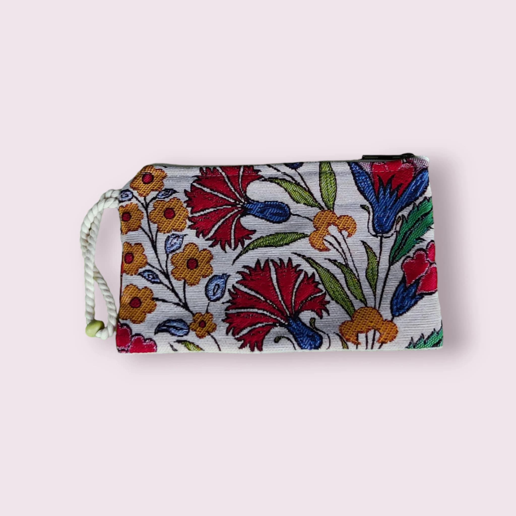 Tapestry Zippered Wallet, Authentic Gobelin Small Pouch, Kilim Wallet, Turkish Pattern & Motif, Small Book Bag, Unique Pattern Coin Purse - image 4
